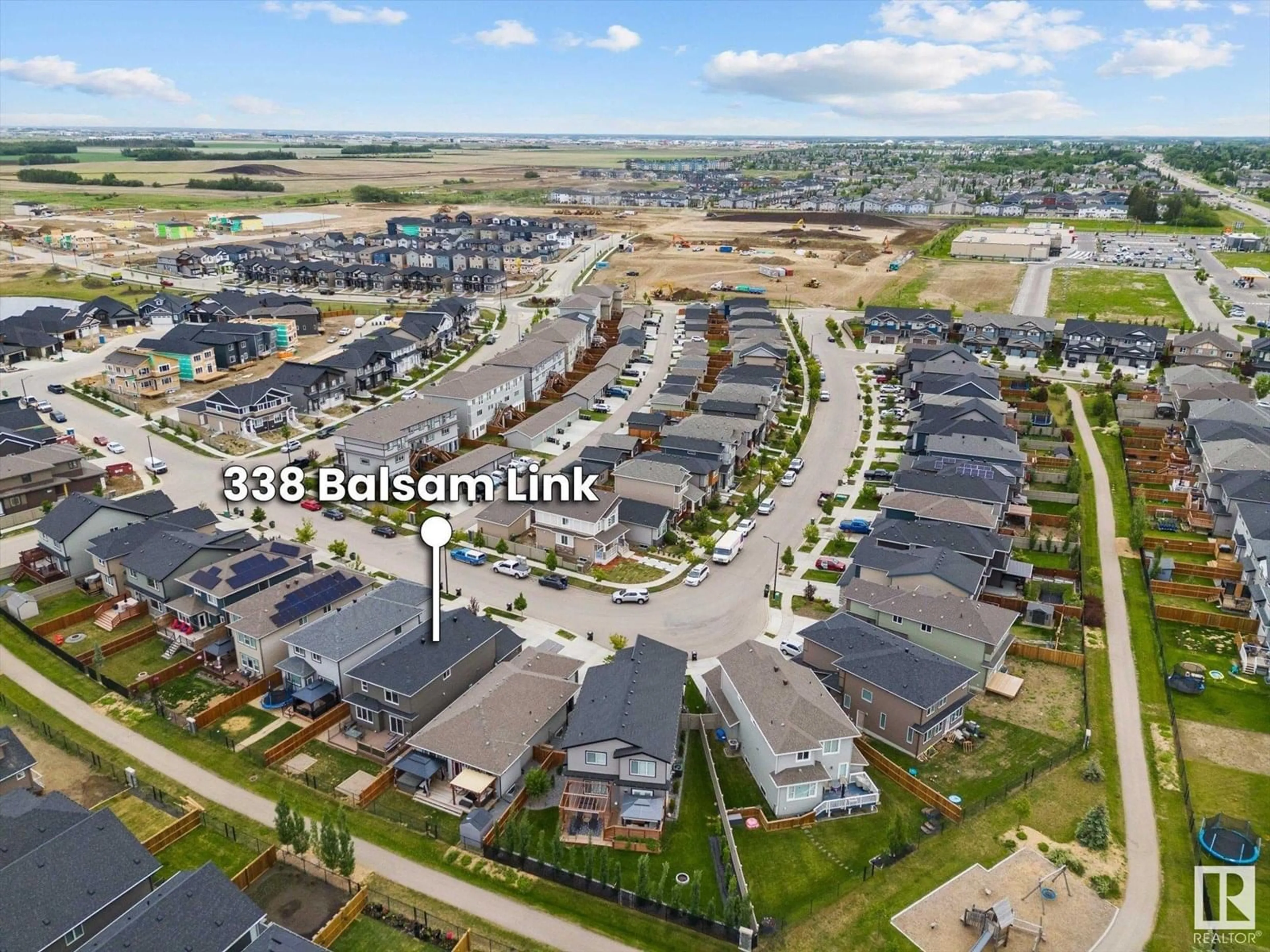 A pic from outside/outdoor area/front of a property/back of a property/a pic from drone, city buildings view from balcony for 338 BALSAM LI, Leduc Alberta T9E1L4
