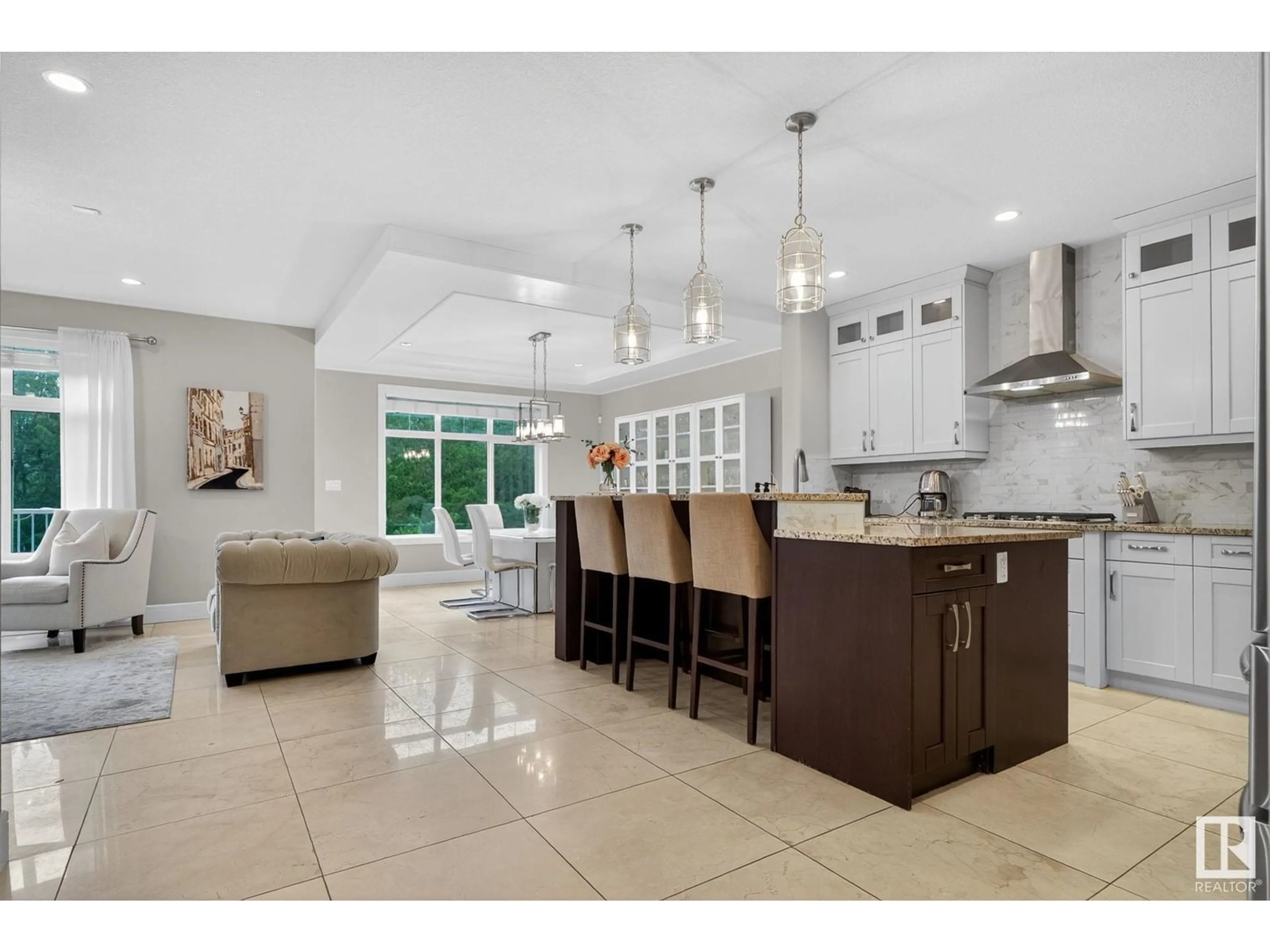 Open concept kitchen, ceramic/tile floor for 2365 SPARROW CR, Edmonton Alberta T5S0G7