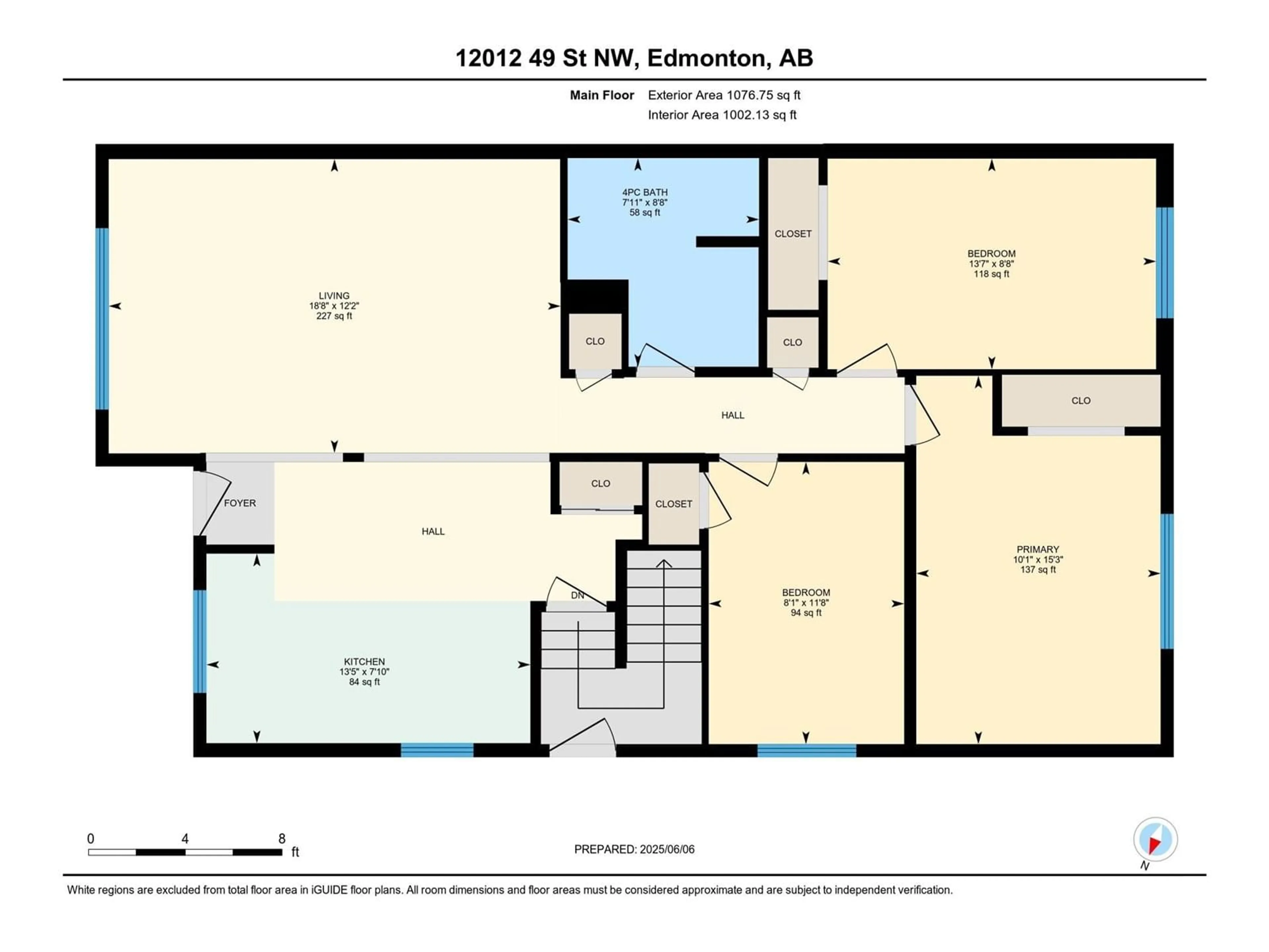 Floor plan for 12012 49 ST, Edmonton Alberta T5W3A4