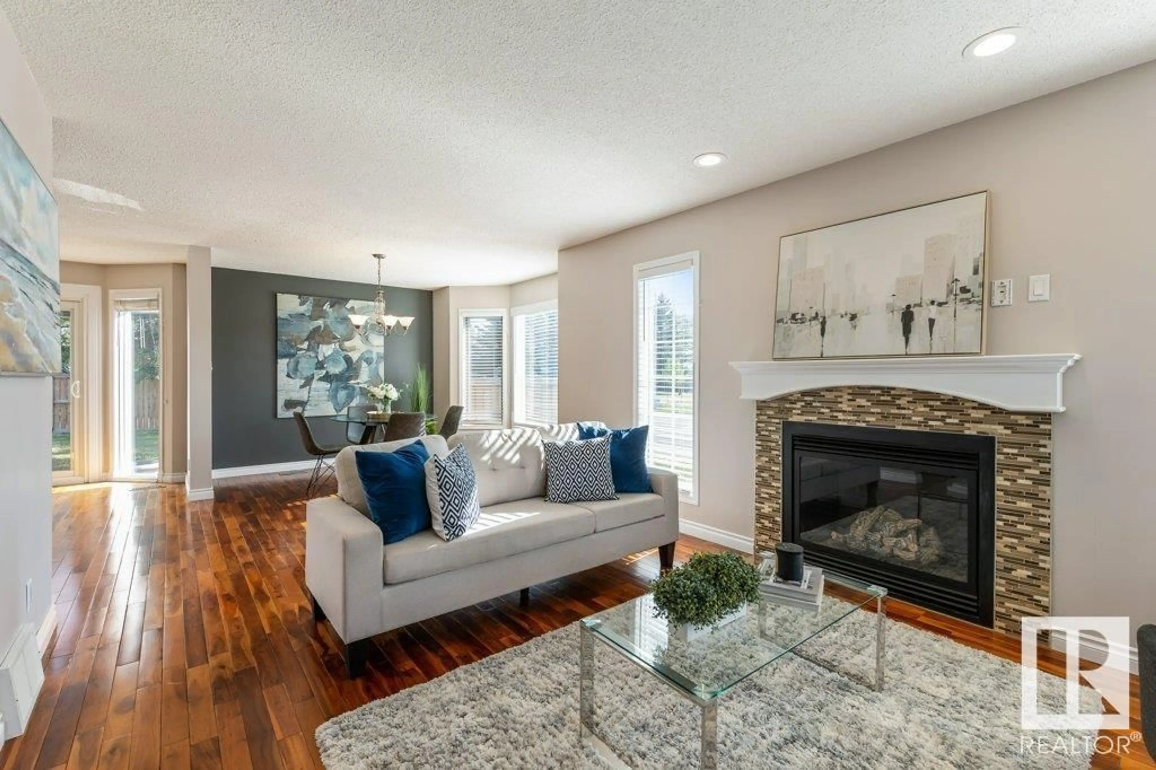 Living room with furniture, unknown for 18955 82 AV, Edmonton Alberta T5T5C6