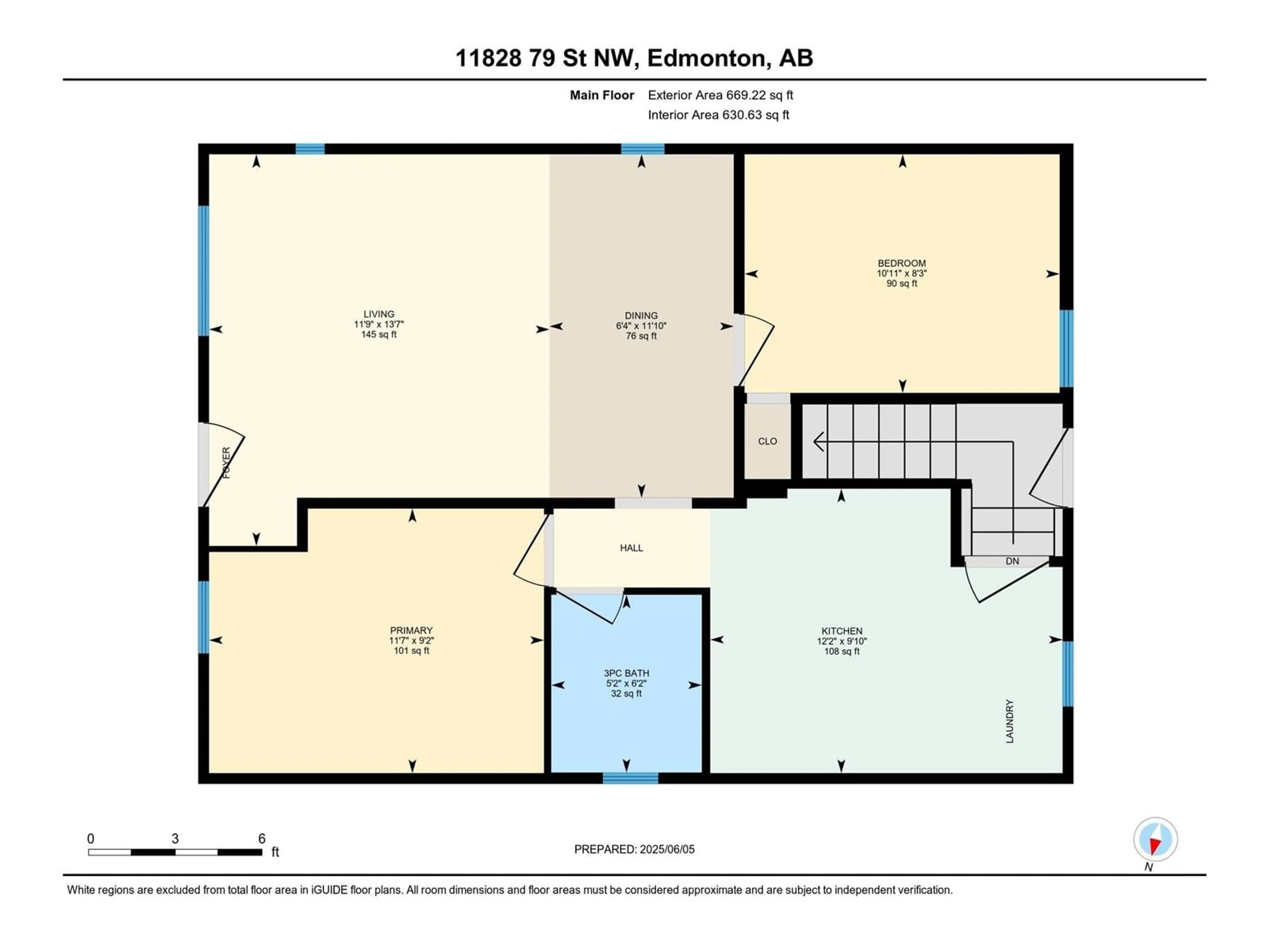Floor plan for NW - 11828 79 ST, Edmonton Alberta T5B2L1