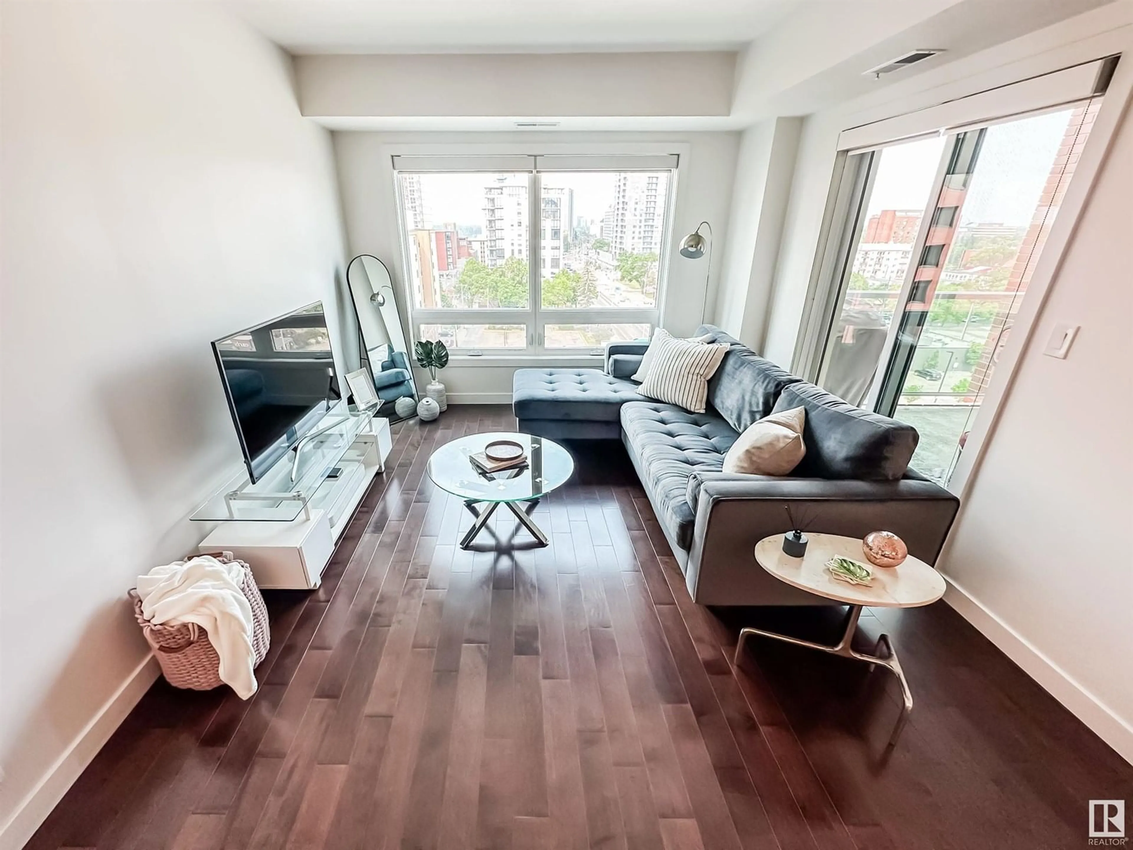 Living room with furniture, unknown for #905 - 10055 118 ST, Edmonton Alberta T5K0C1