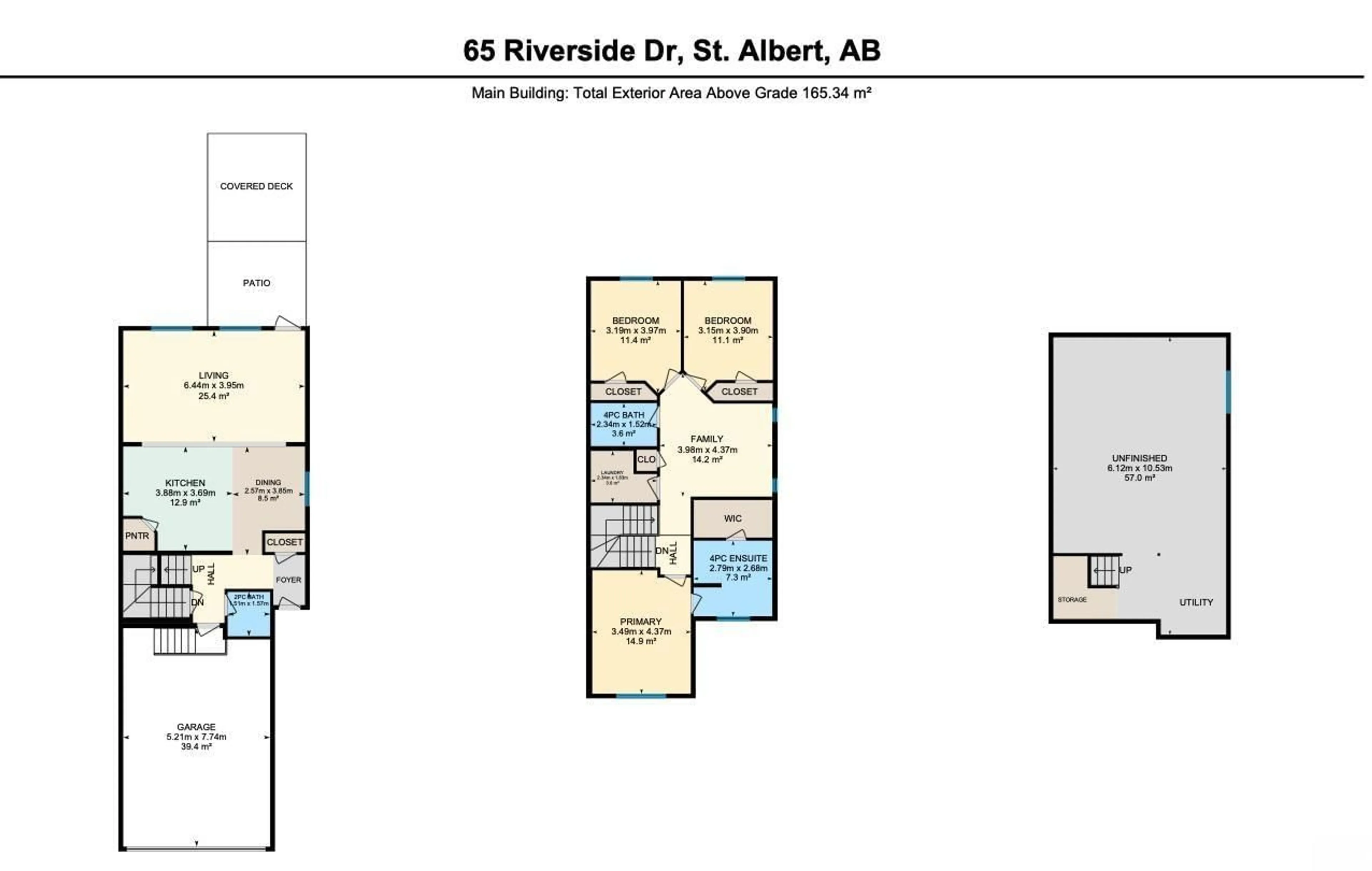 Floor plan for 65 RIVERSIDE DR, St. Albert Alberta T8N7N6