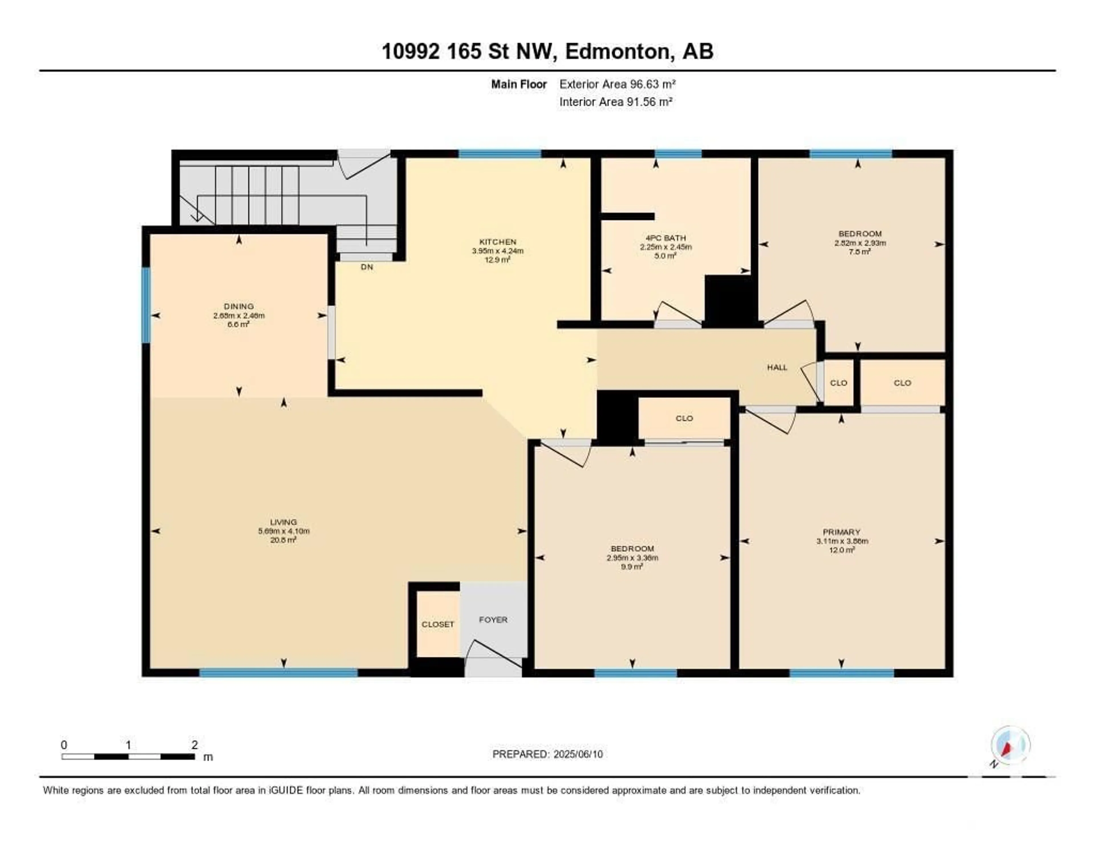 Floor plan for 10992 165 ST NW, Edmonton Alberta T5P3T7