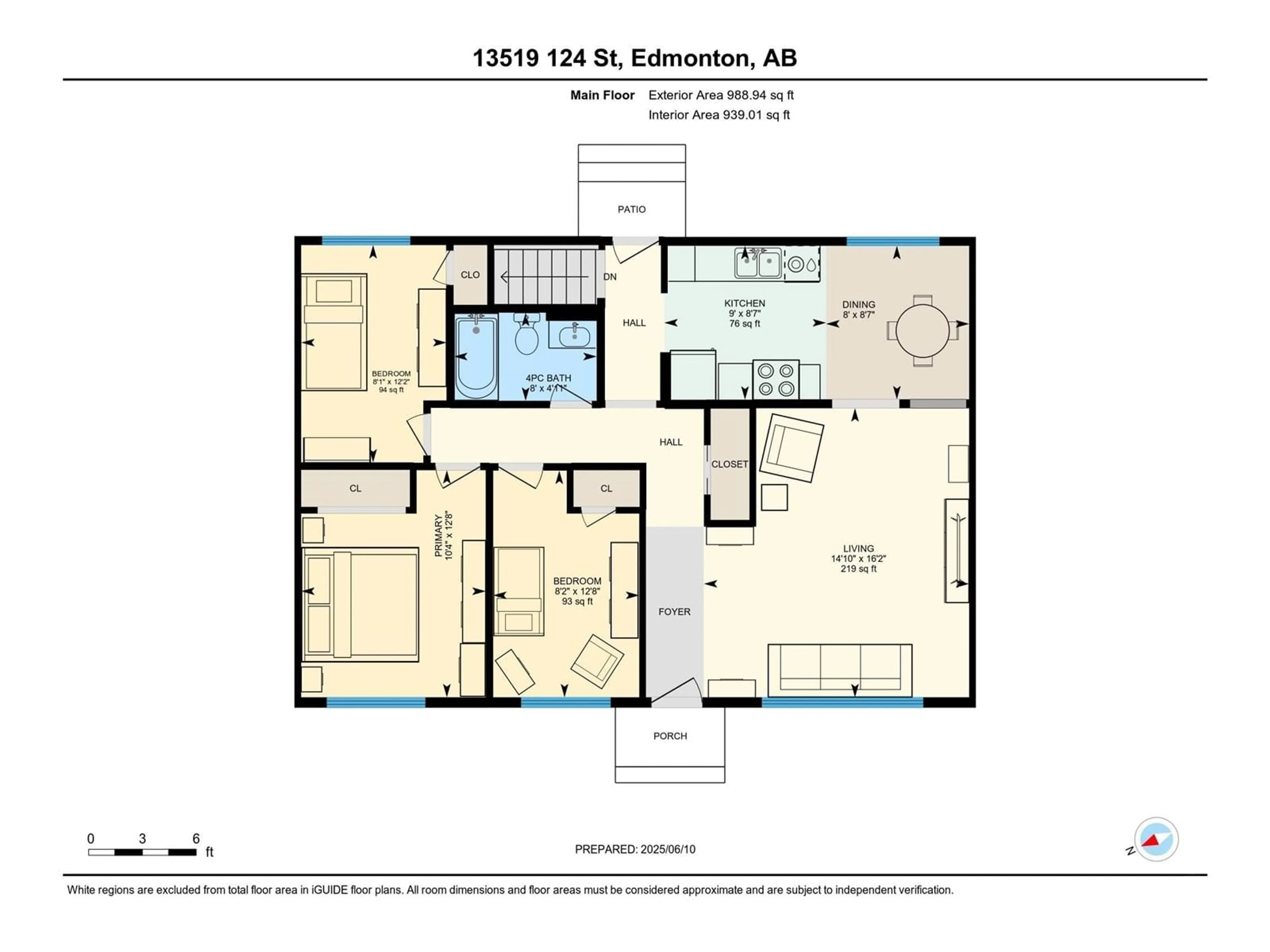Floor plan for 13519 124 ST, Edmonton Alberta T5L0R7