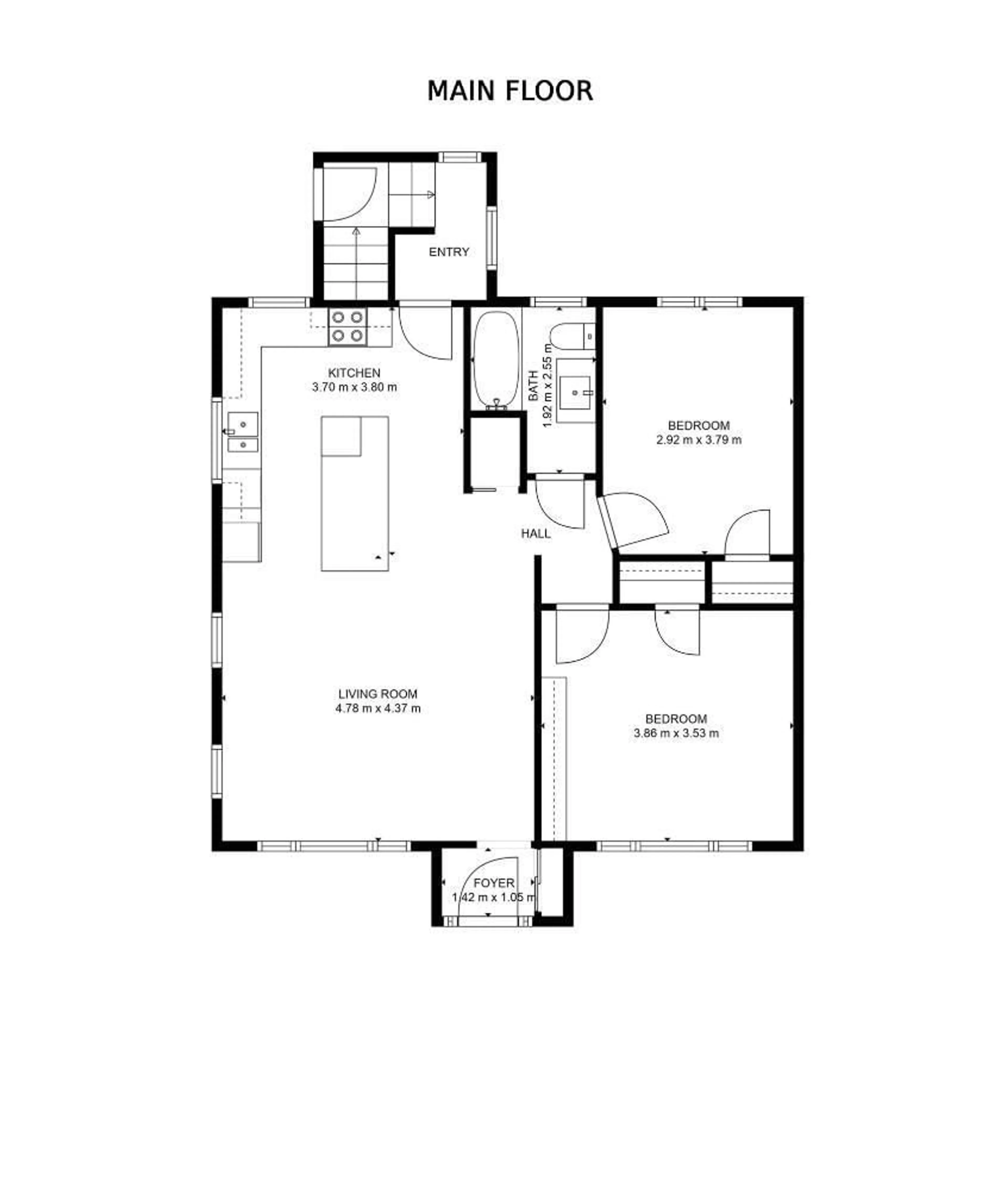 Floor plan for 12714 126 ST, Edmonton Alberta T5L0X8