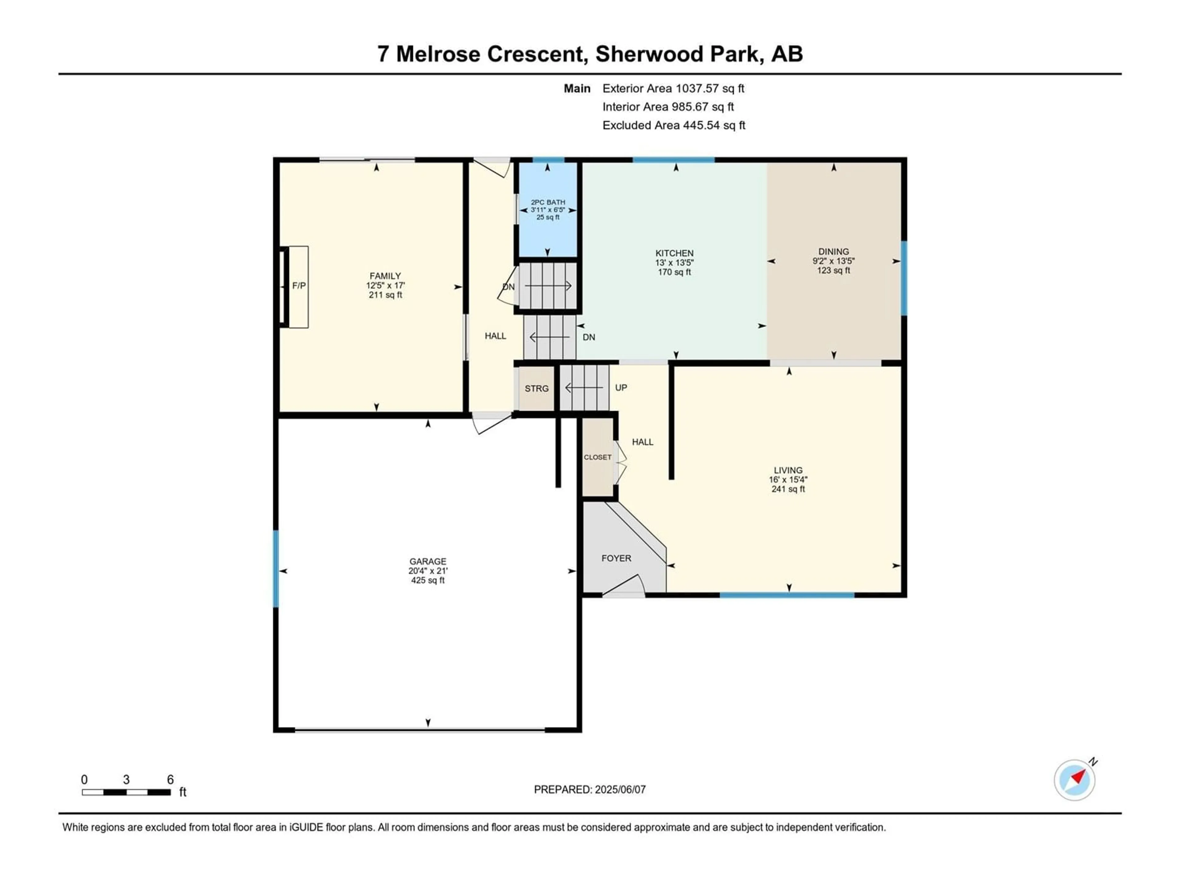 Floor plan for 7 MELROSE CR, Sherwood Park Alberta T8A3T9