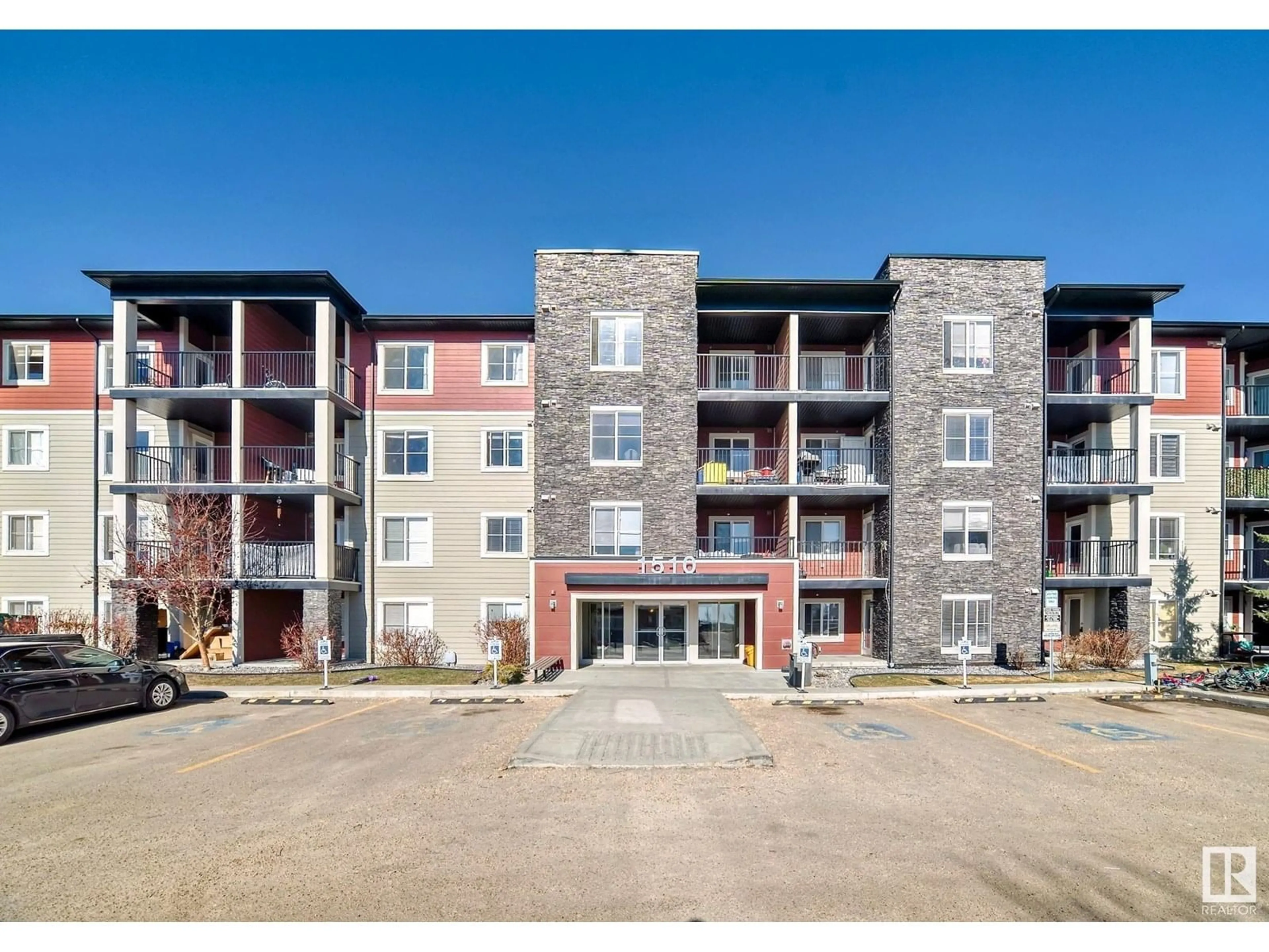 A pic from outside/outdoor area/front of a property/back of a property/a pic from drone, building for 411 - 1510 WATT DR, Edmonton Alberta T6X1A3