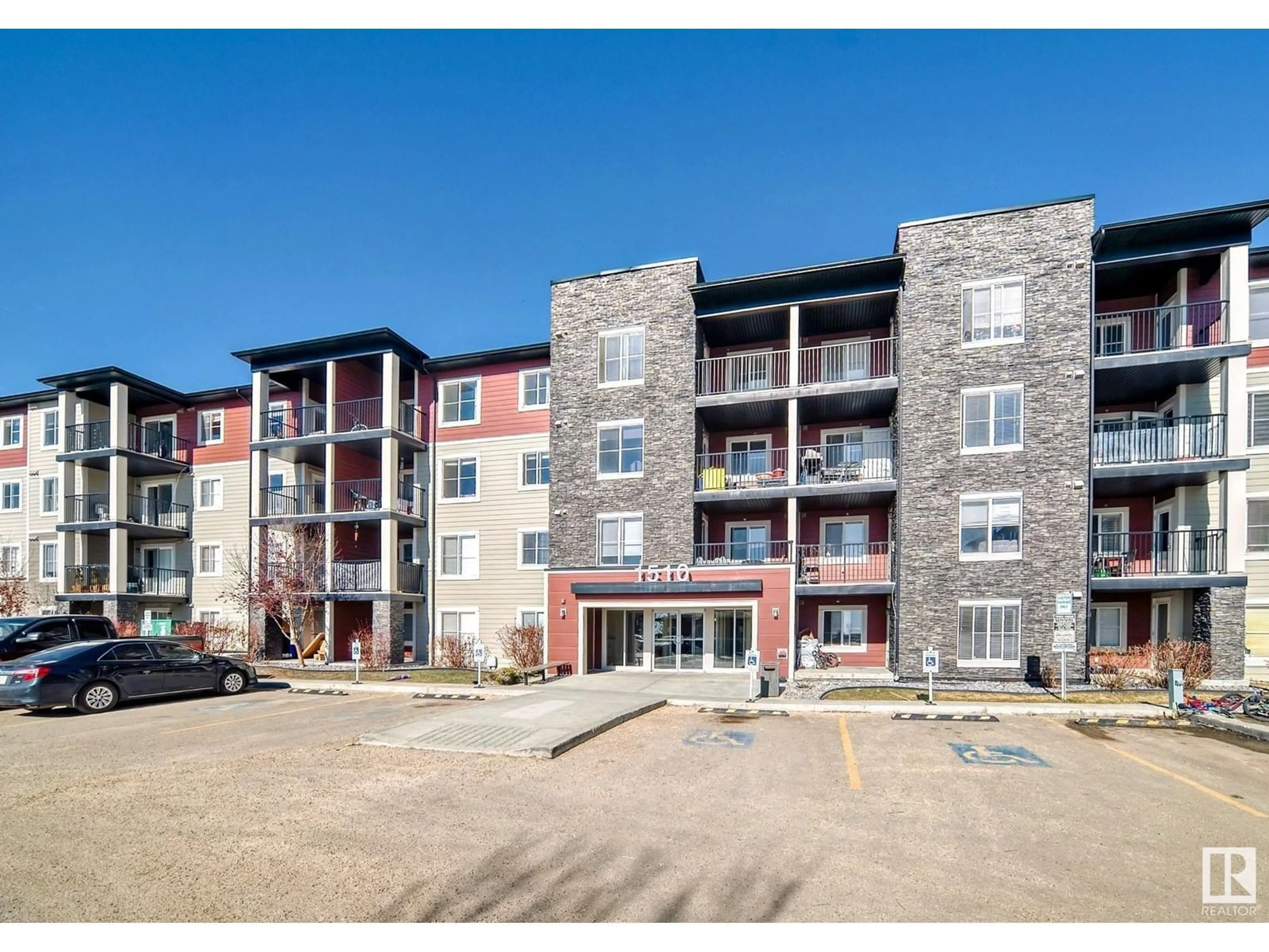 A pic from outside/outdoor area/front of a property/back of a property/a pic from drone, building for 411 - 1510 WATT DR, Edmonton Alberta T6X1A3