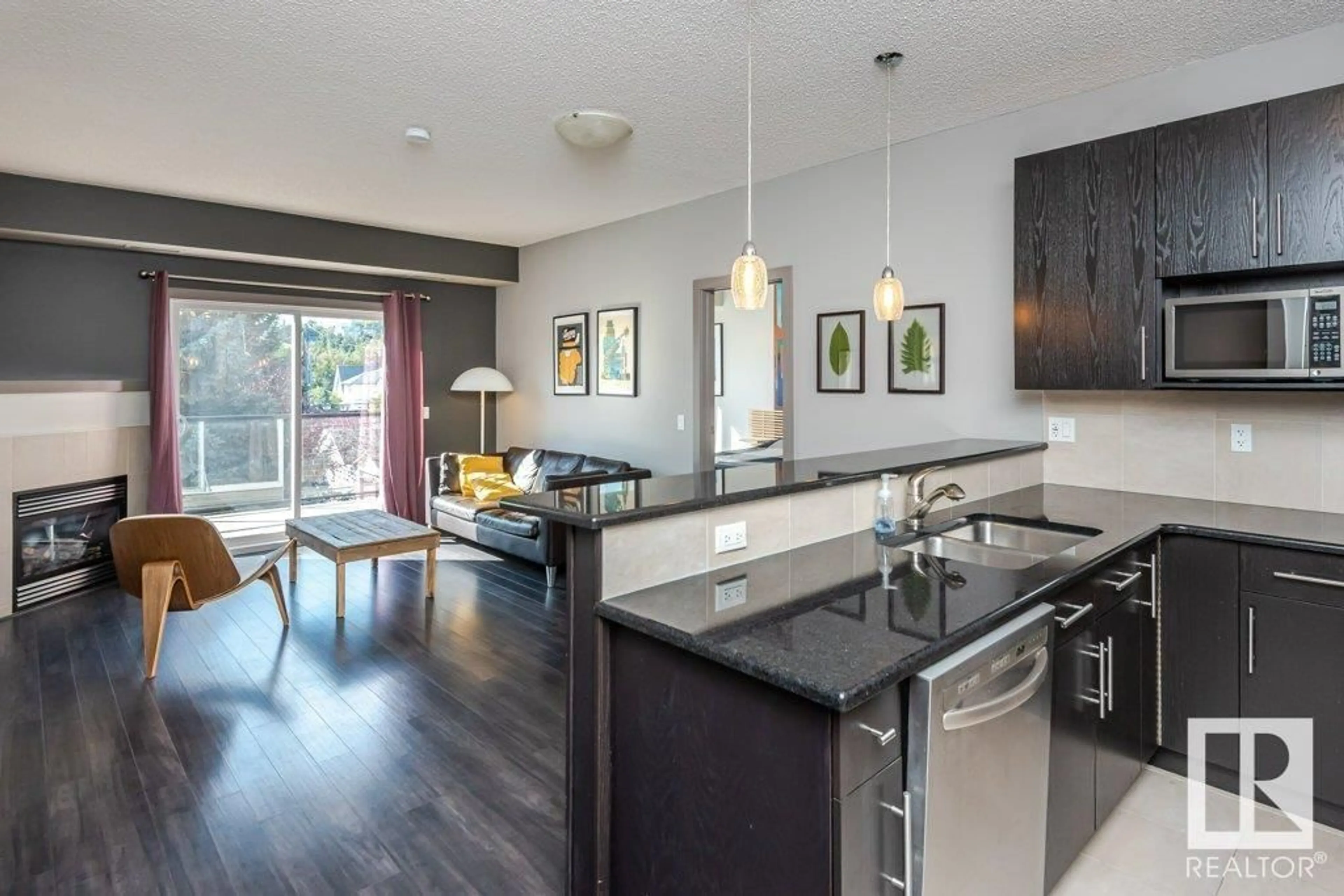 Open concept kitchen, unknown for #309 - 9750 94 ST, Edmonton Alberta T6C2E3