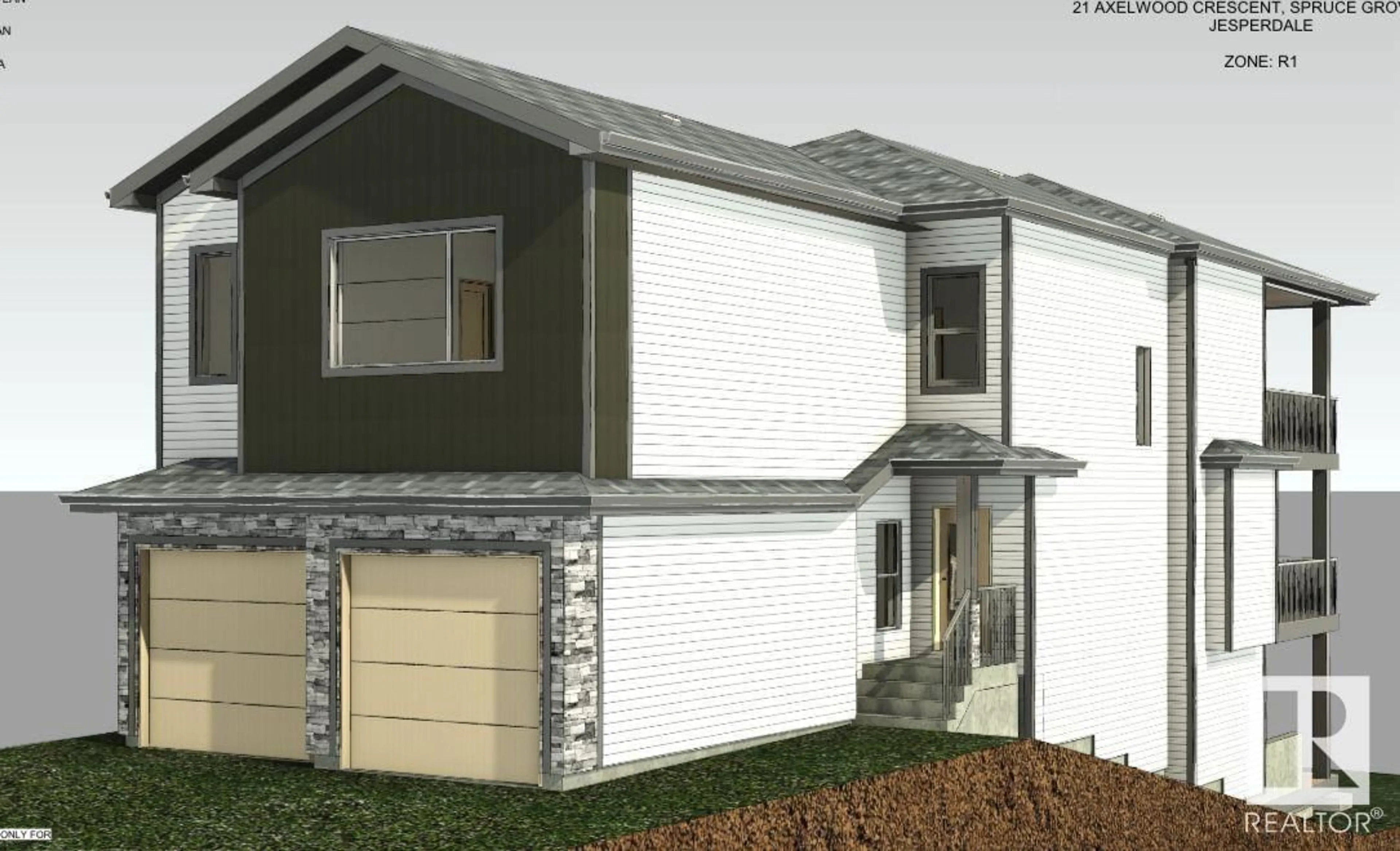 Home with vinyl exterior material, building for 21 AXELWOOD CR, Spruce Grove Alberta T7X3C6
