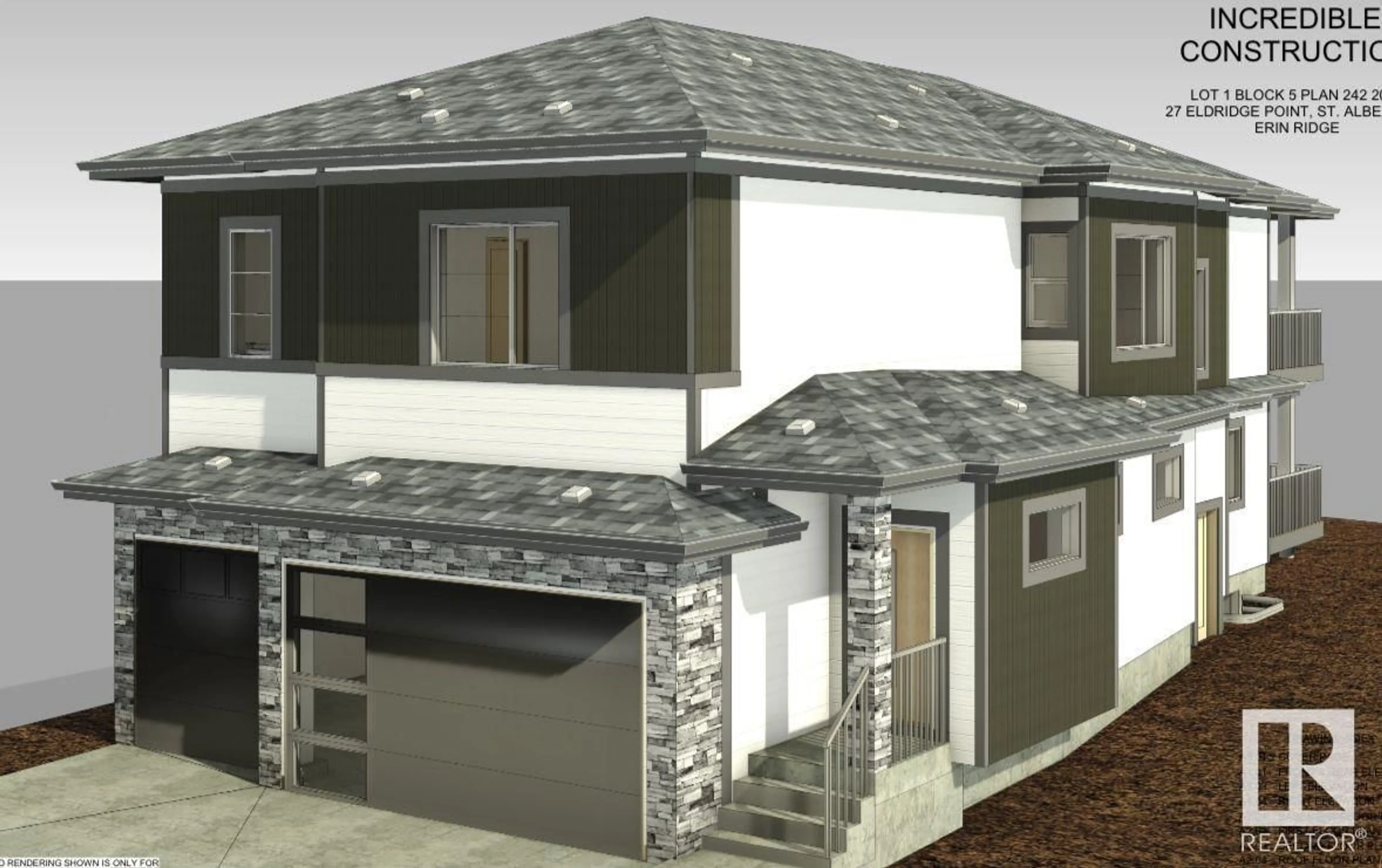 Home with vinyl exterior material, building for 27 ELDRIDGE PT, St. Albert Alberta T8N8C3