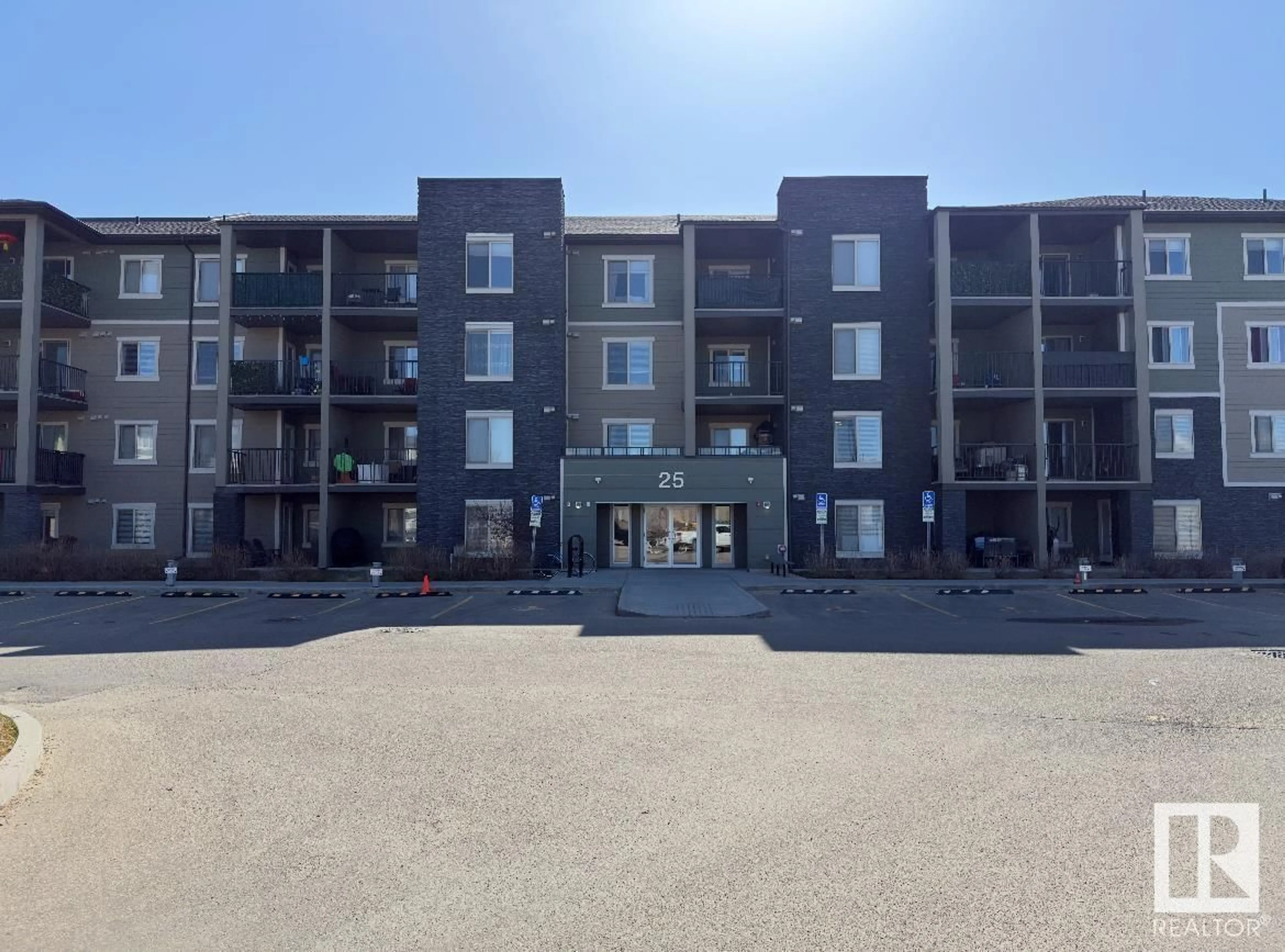 A pic from outside/outdoor area/front of a property/back of a property/a pic from drone, building for #104 - 25 ELEMENT DR, St. Albert Alberta T8N7S1