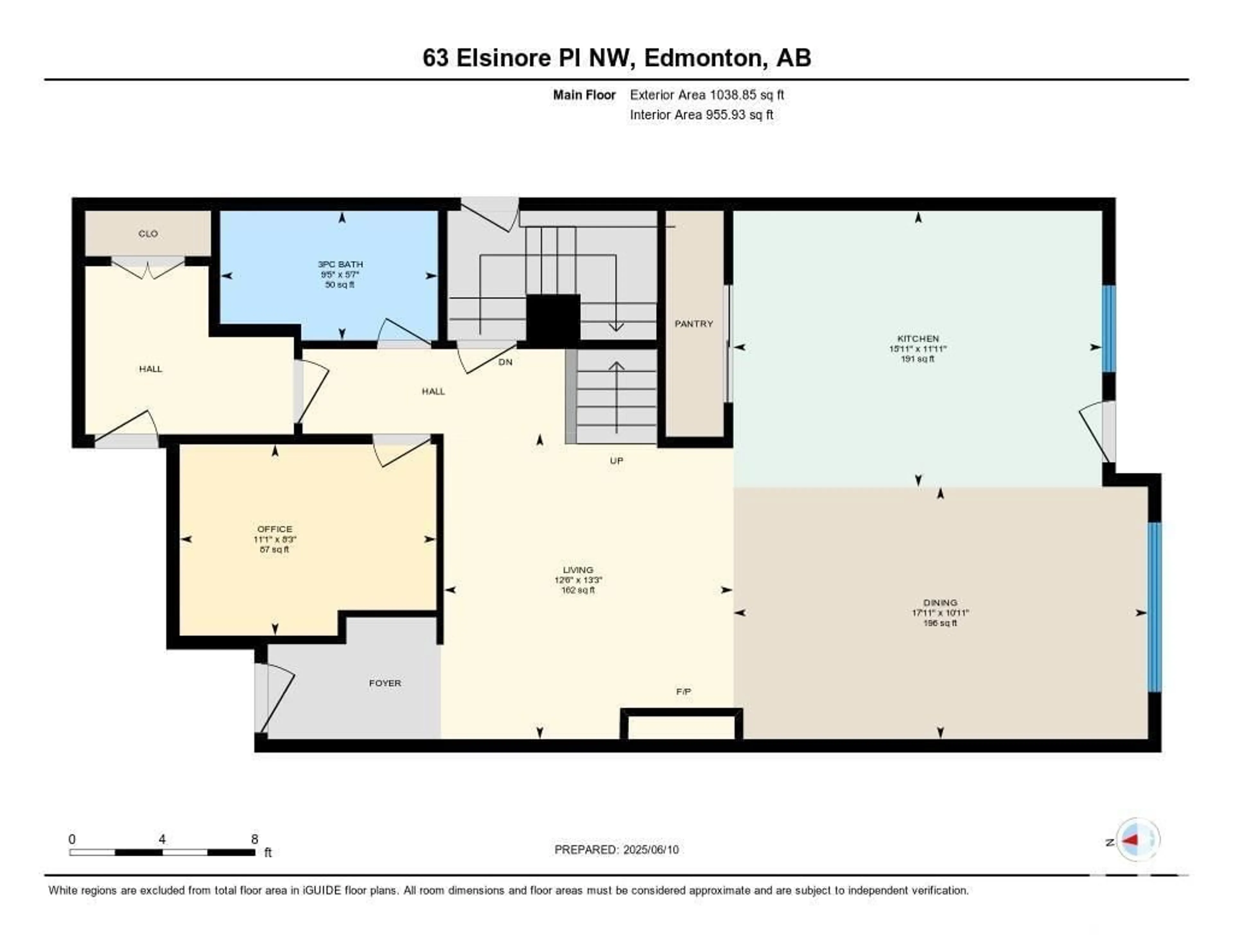 Floor plan for 63 ELSINORE PL, Edmonton Alberta T5X0M5