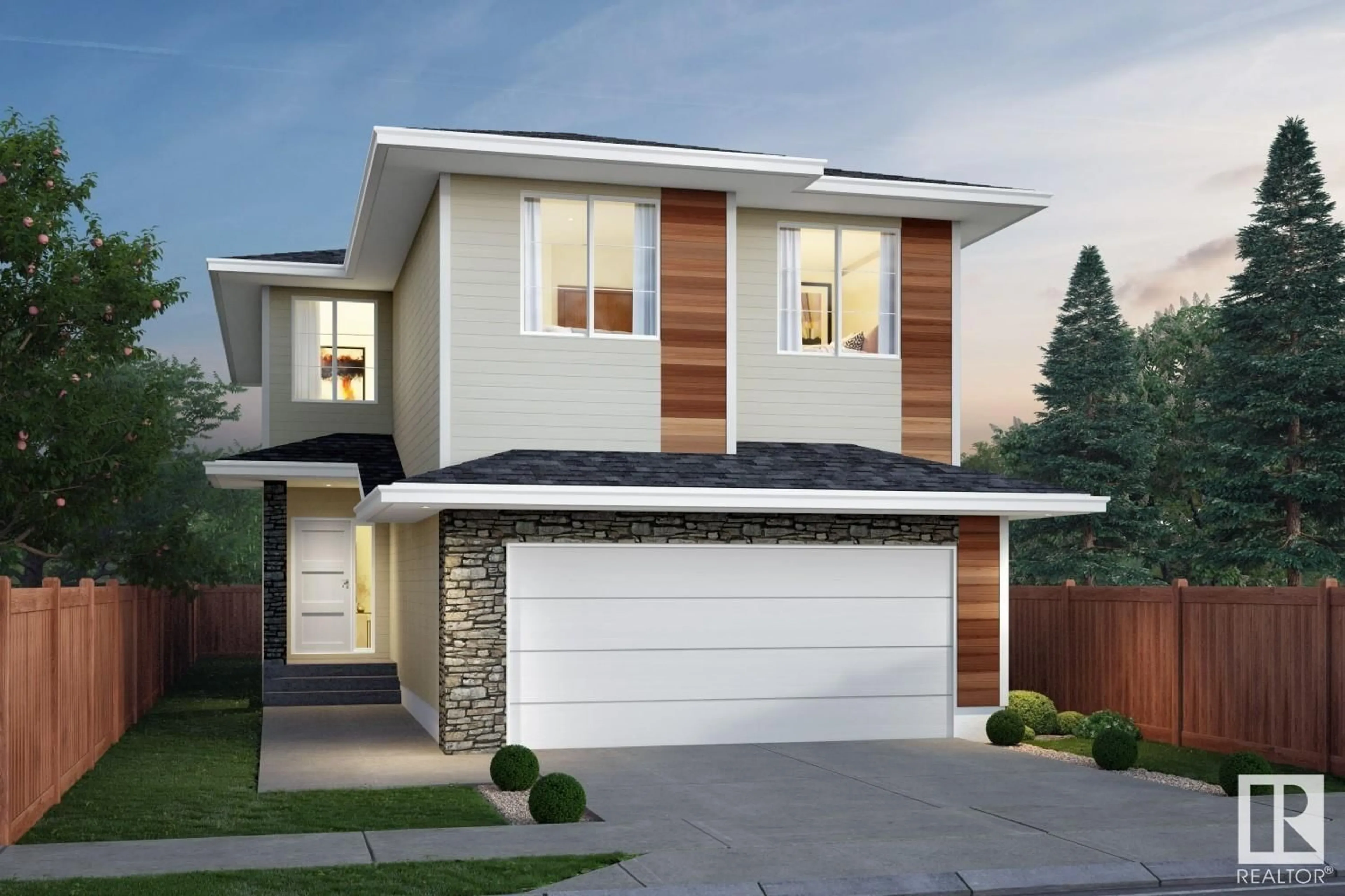 Home with vinyl exterior material, street for 142 SUNLAND WY, Sherwood Park Alberta T8H2X7