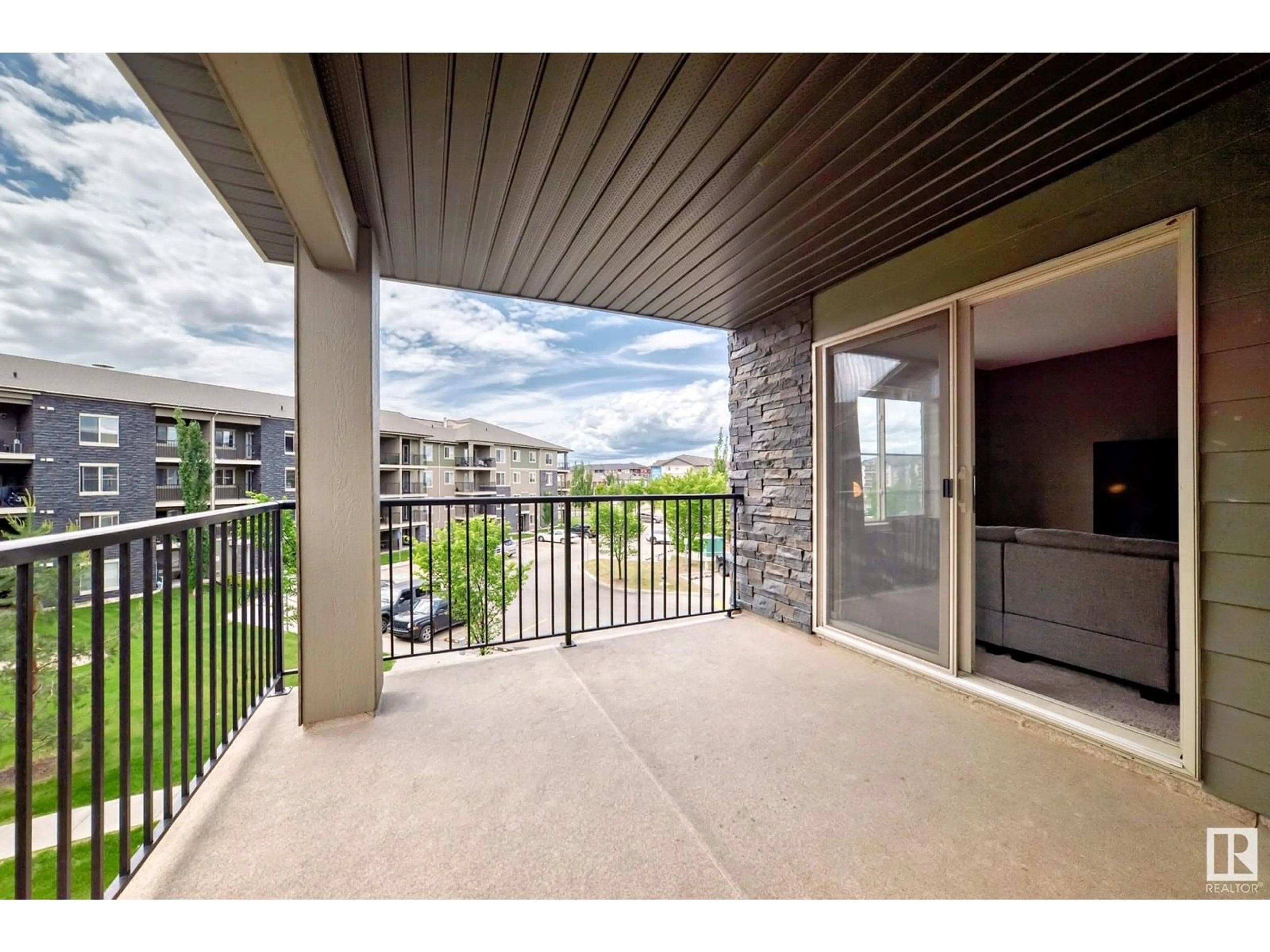 Patio, water/lake/river/ocean view for #324 - 274 MCCONACHIE DR, Edmonton Alberta T5Y3N4