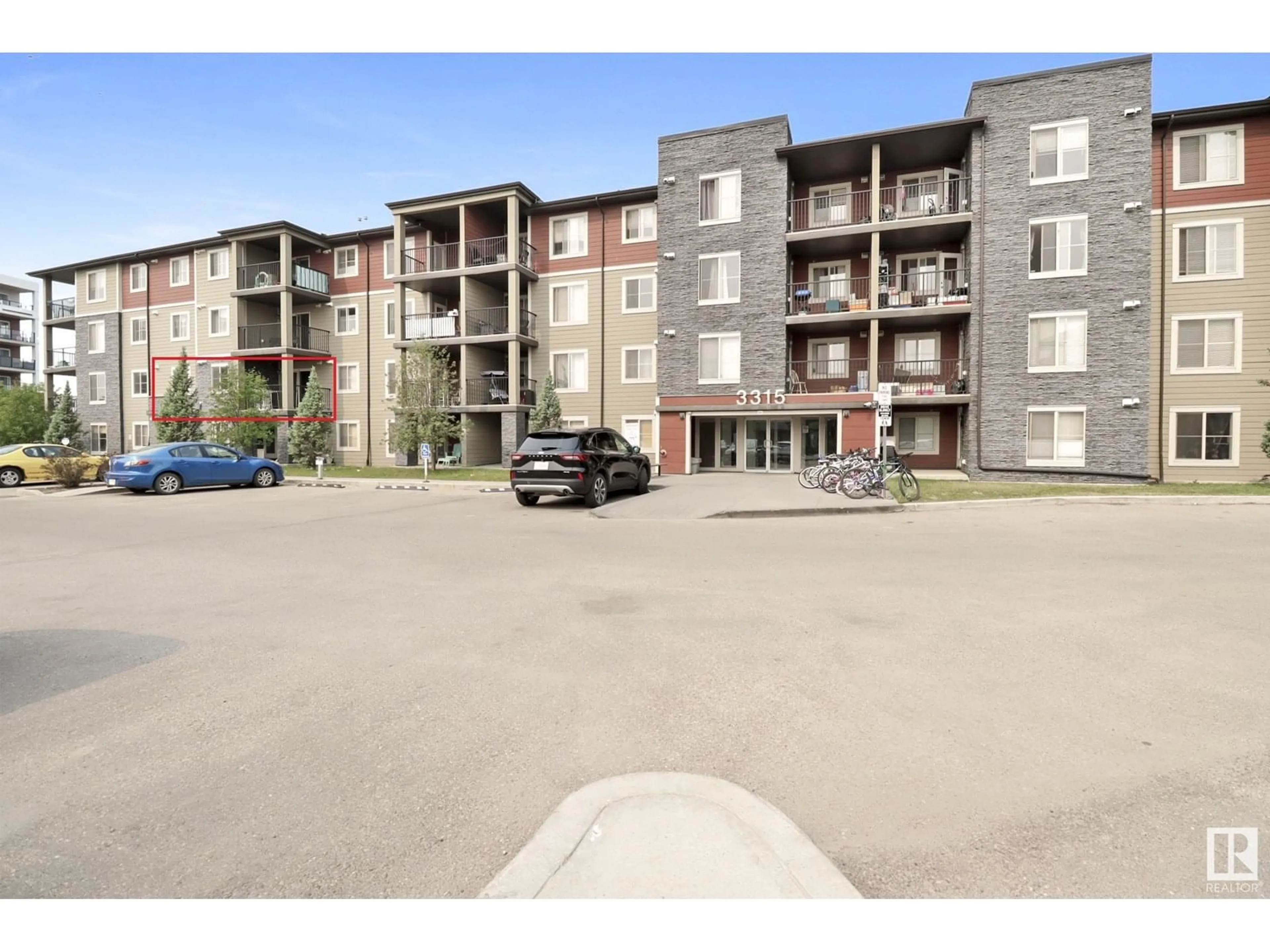A pic from outside/outdoor area/front of a property/back of a property/a pic from drone, unknown for #204 - 3315 JAMES MOWATT TR, Edmonton Alberta T6W3L9