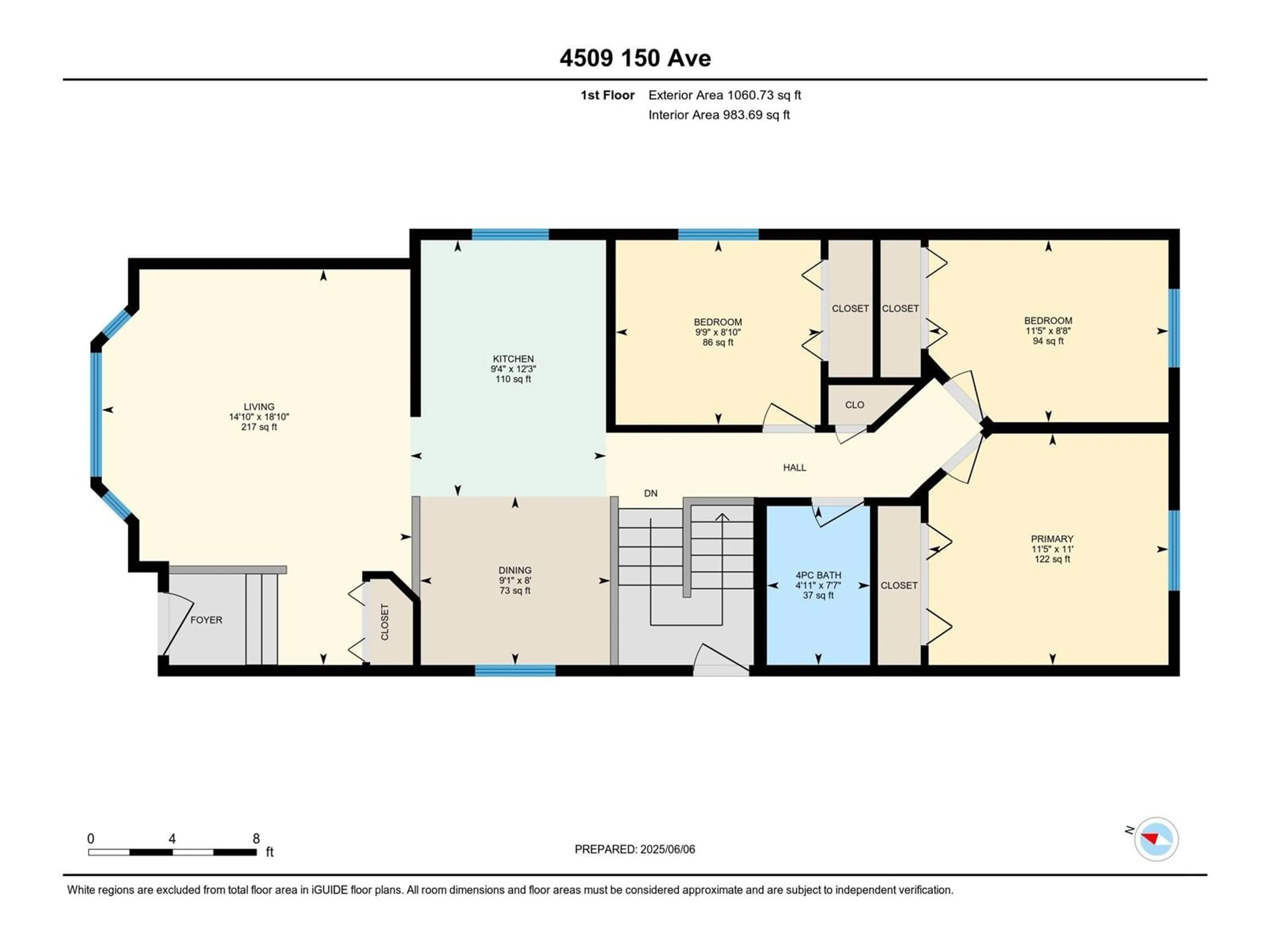 Floor plan for NW - 4509 150 AV, Edmonton Alberta T5Y2Z8