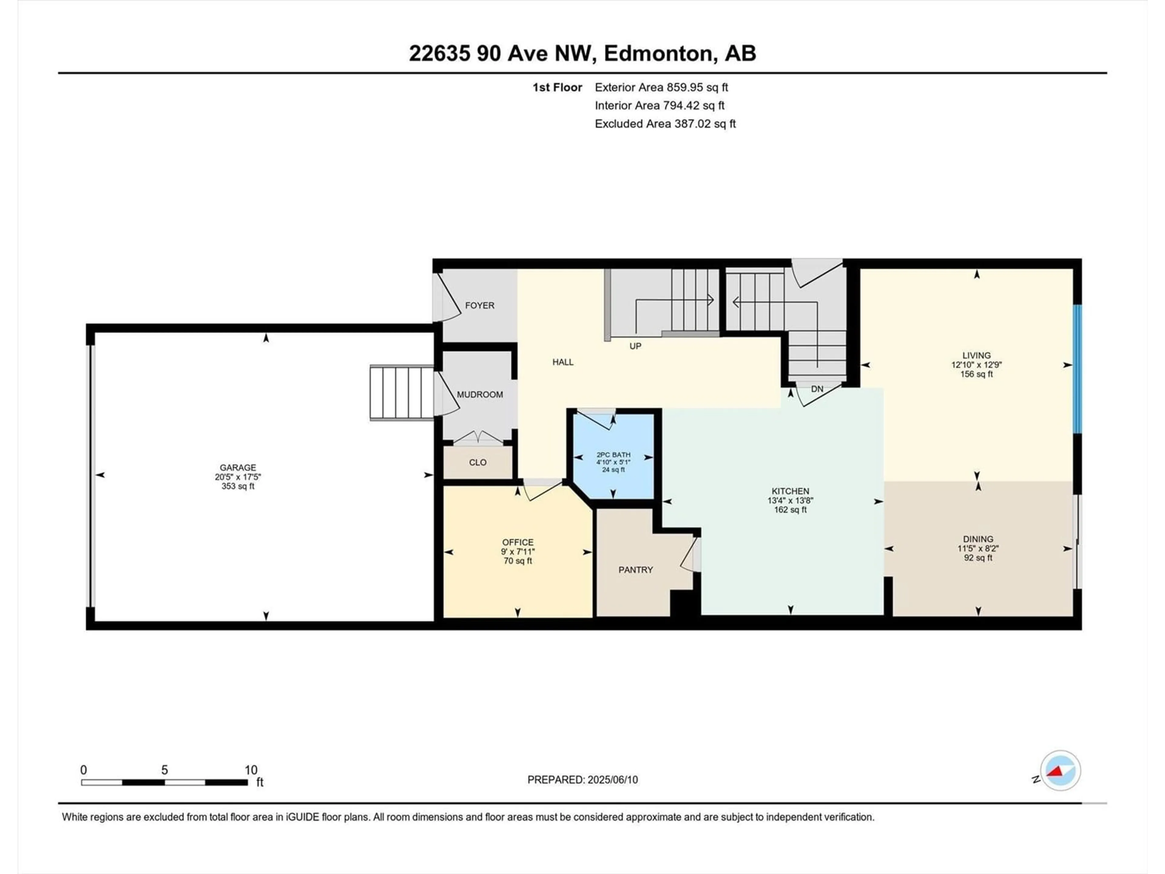 Floor plan for NW - 22635 90 AV, Edmonton Alberta T5T7X1