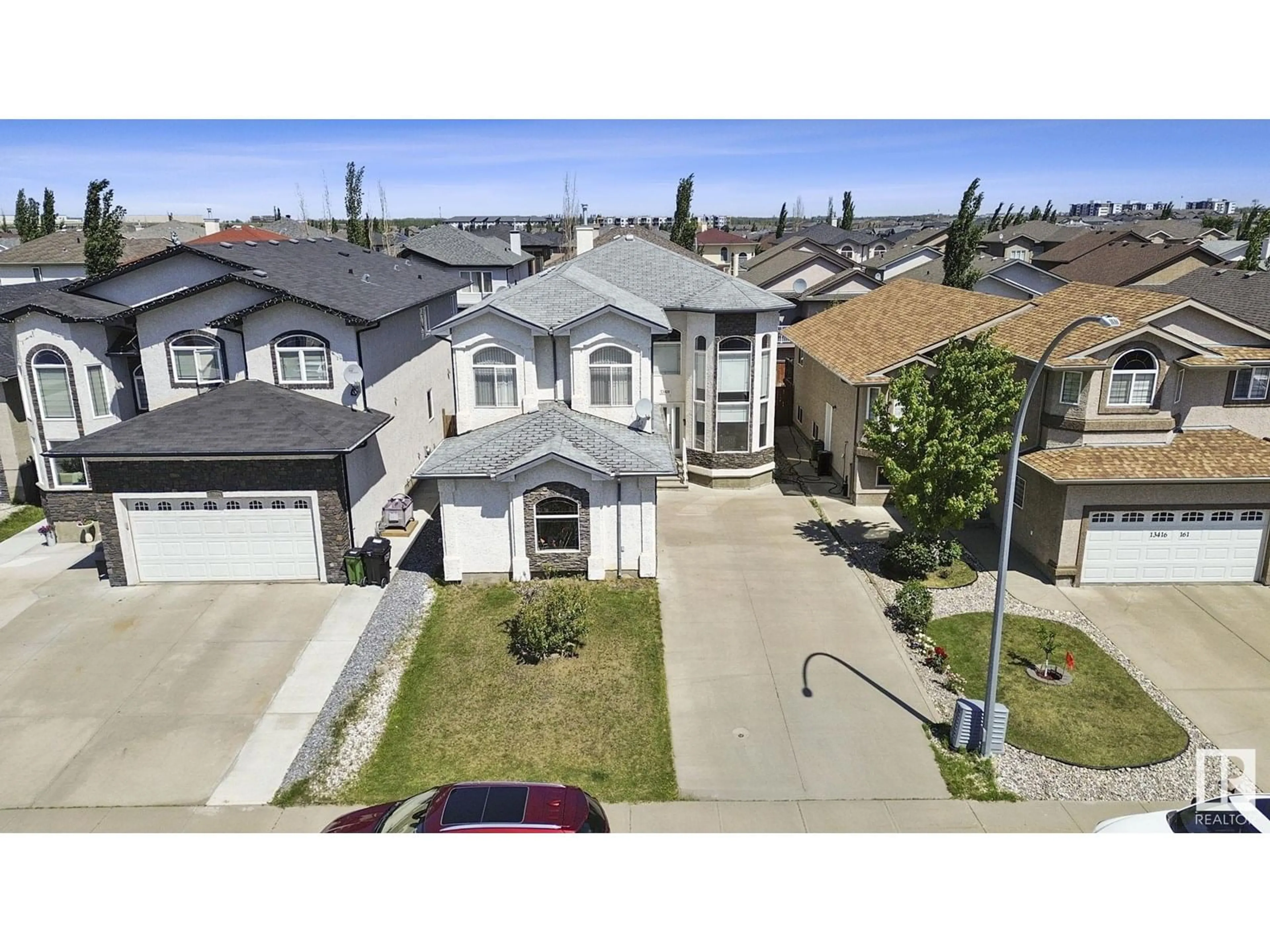A pic from outside/outdoor area/front of a property/back of a property/a pic from drone, street for NW - 13420 161 AV, Edmonton Alberta T6V0B9