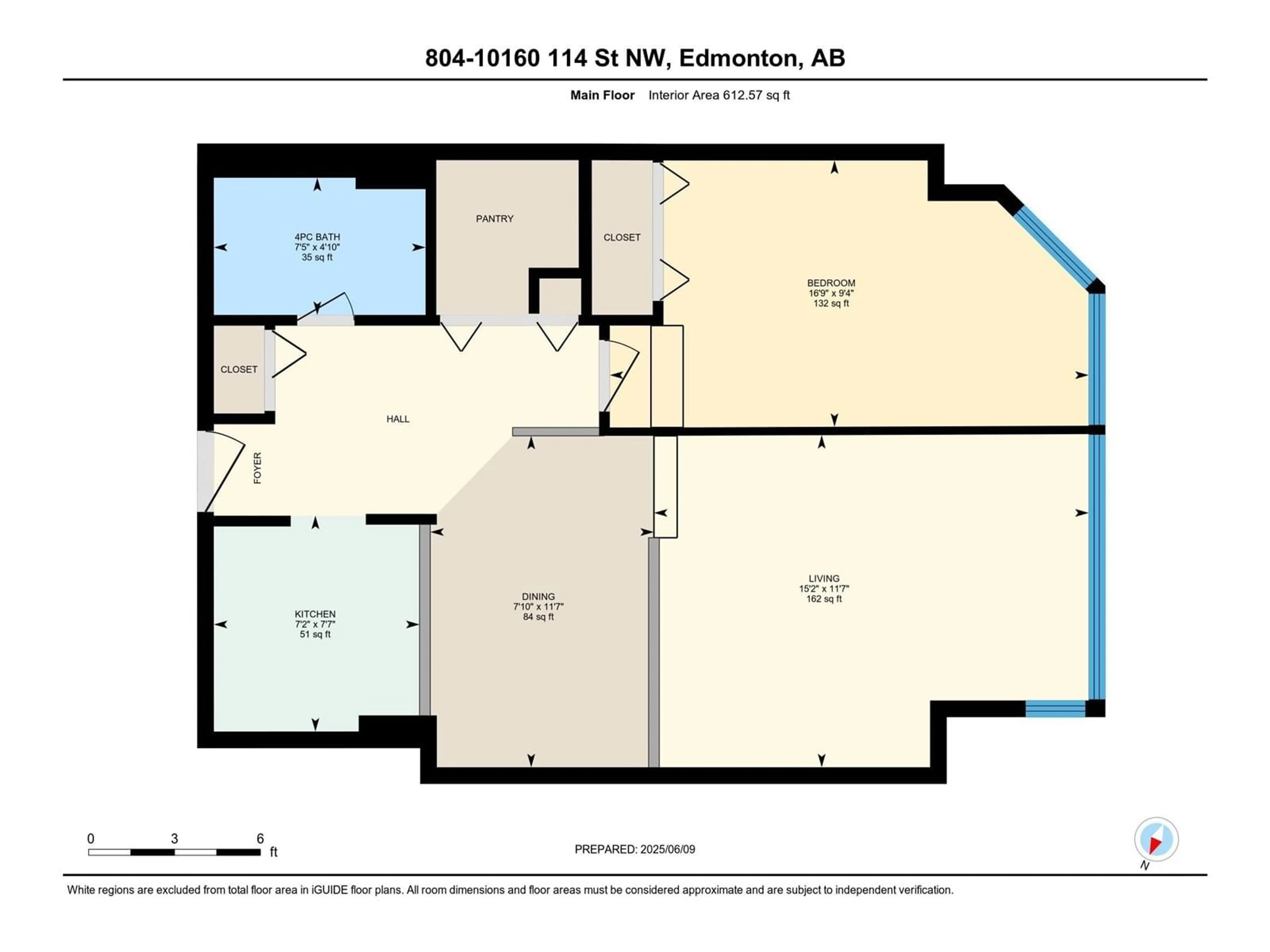 Floor plan for #804 - 10160 114 ST, Edmonton Alberta T5K2L2