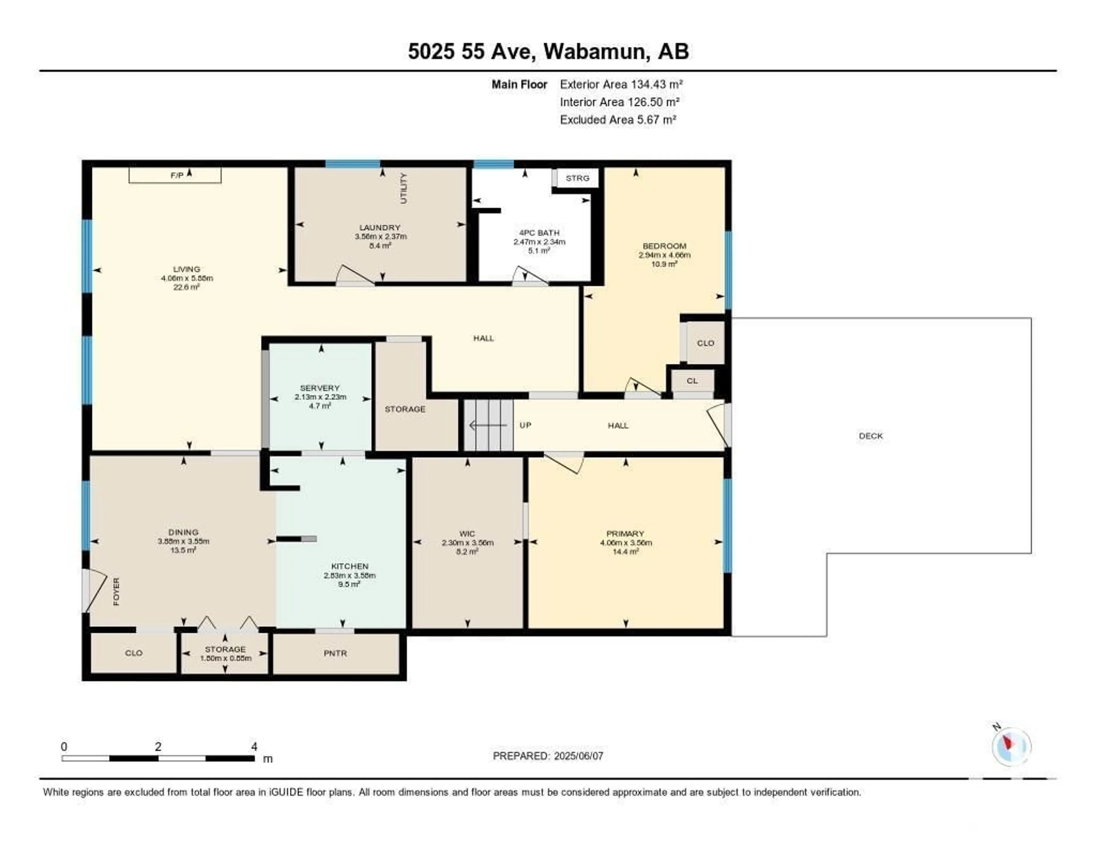 Floor plan for 5025 55 AV, Wabamun Alberta T0E2K0