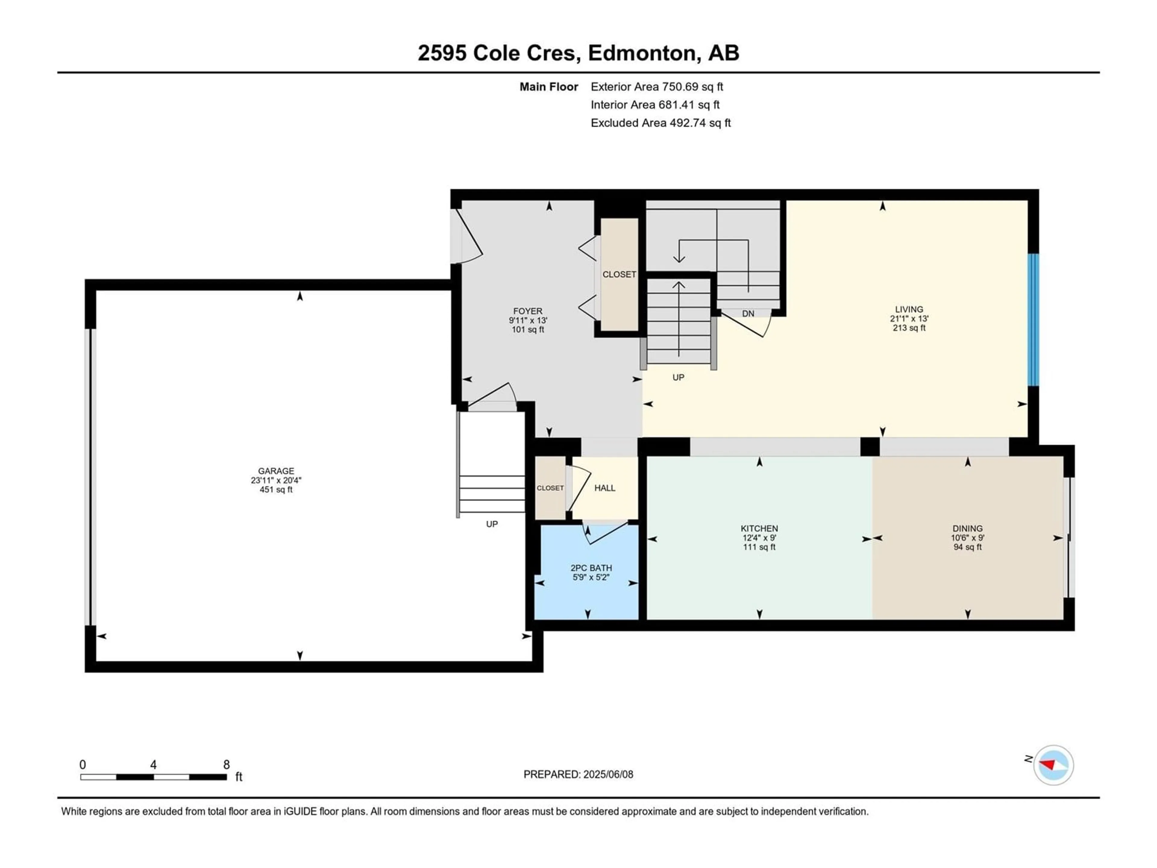 Floor plan for 2595 COLE CT, Edmonton Alberta T6W2A3