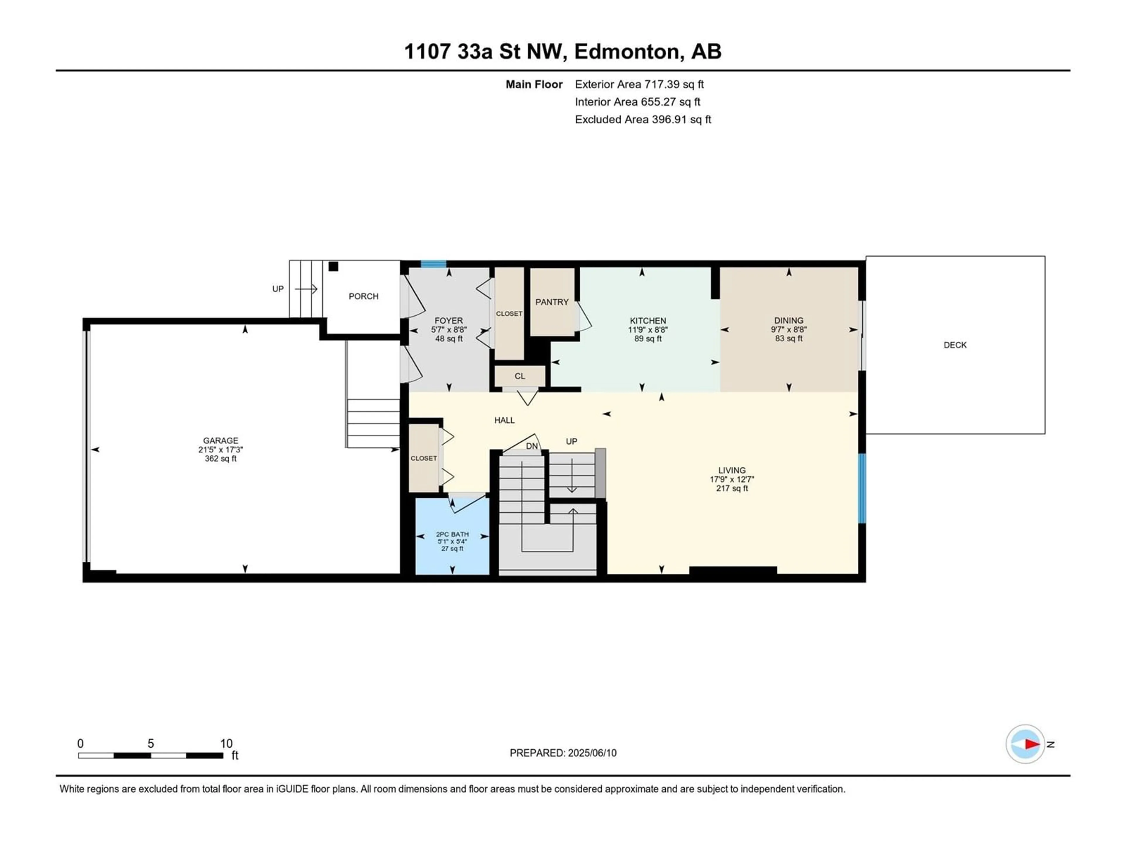 Floor plan for NW - 1107 33A ST, Edmonton Alberta T6T2C4