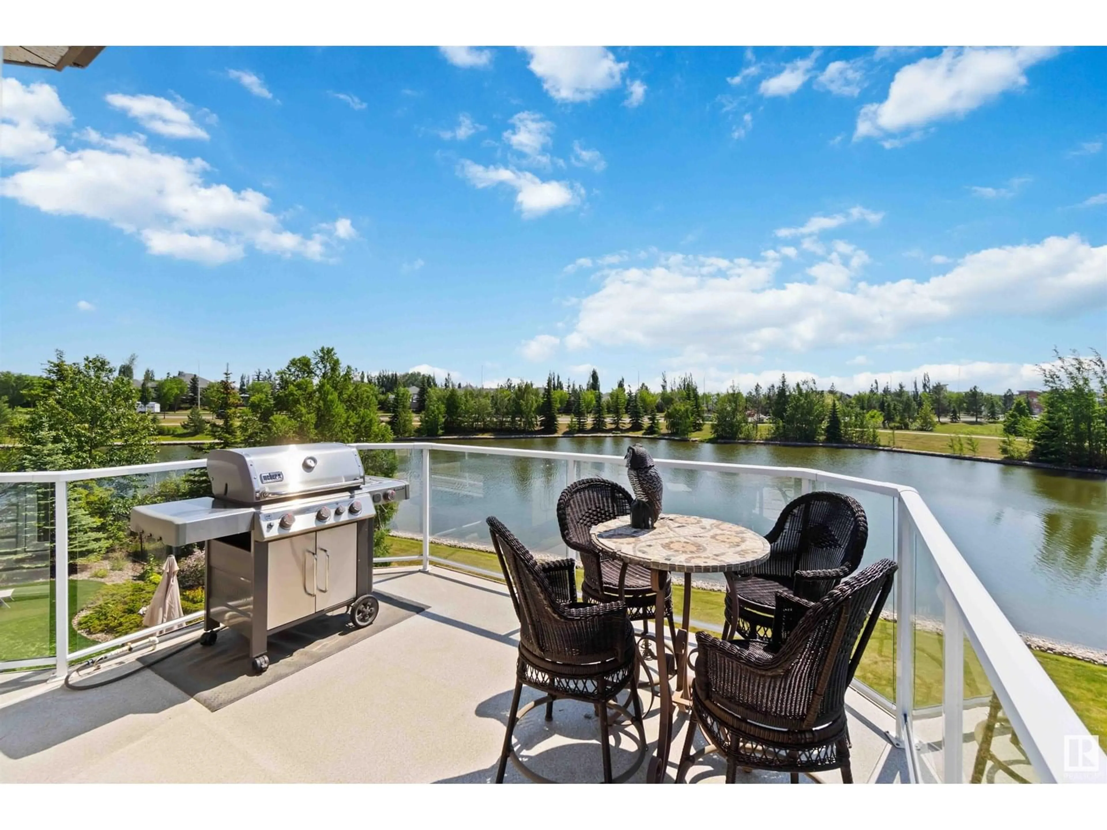 Patio, water/lake/river/ocean view for 24 NICOLET CT, St. Albert Alberta T8N7E7