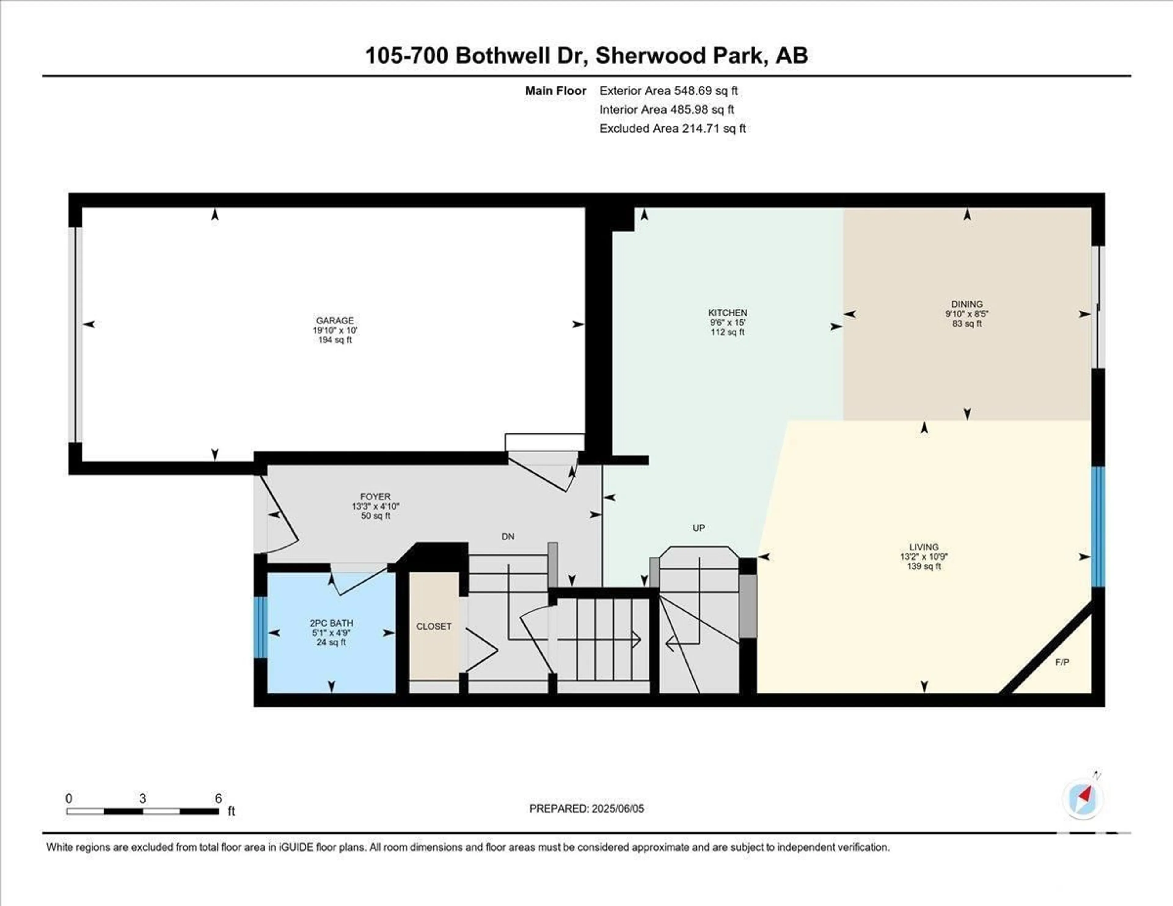 Floor plan for #105 - 700 BOTHWELL DR, Sherwood Park Alberta T8H2C9