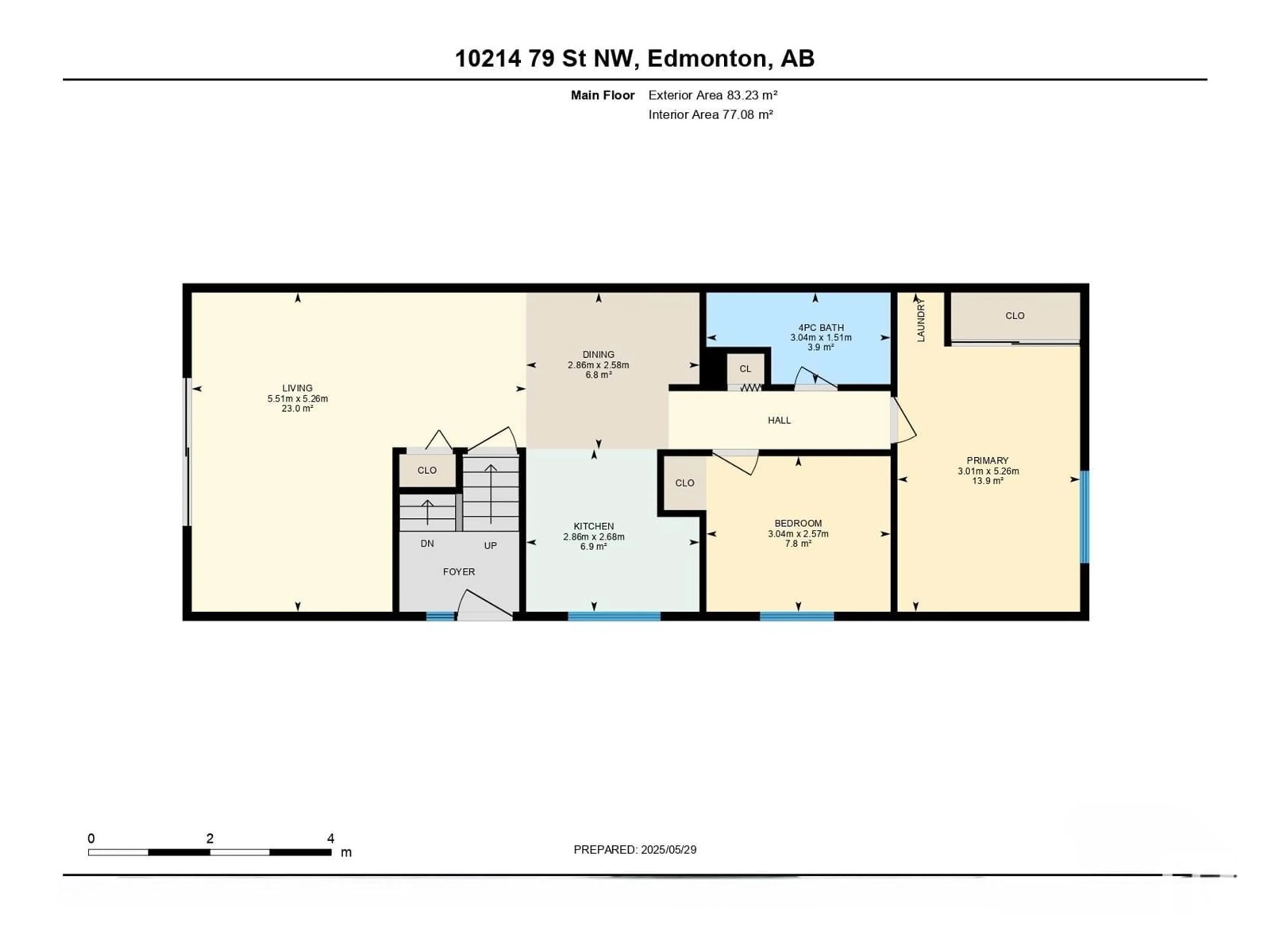 Floor plan for NW - 10212-10214 79 ST, Edmonton Alberta T6A3G5