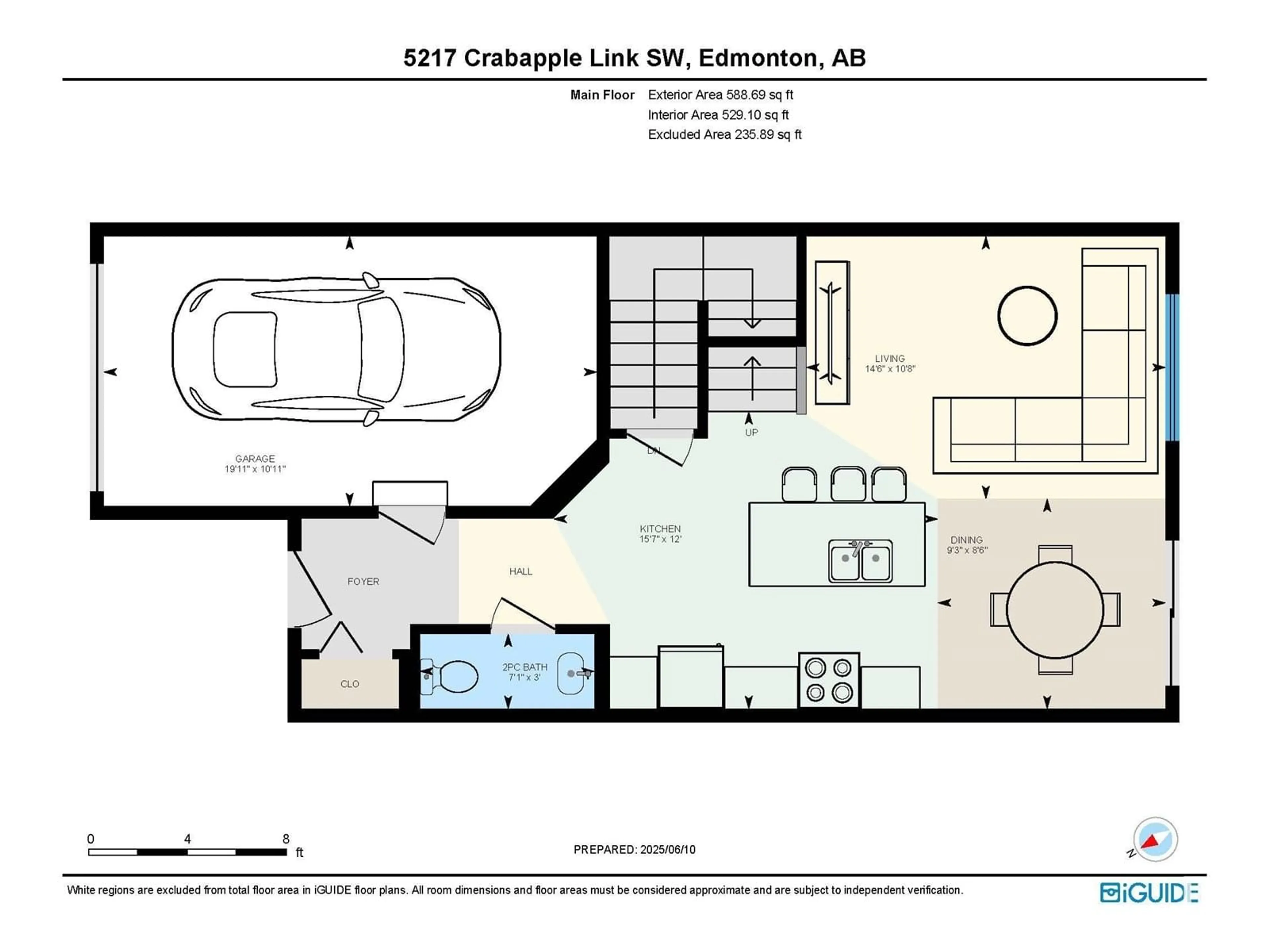 Floor plan for SW SW - 5217 CRABAPPLE LI, Edmonton Alberta T6X2H6