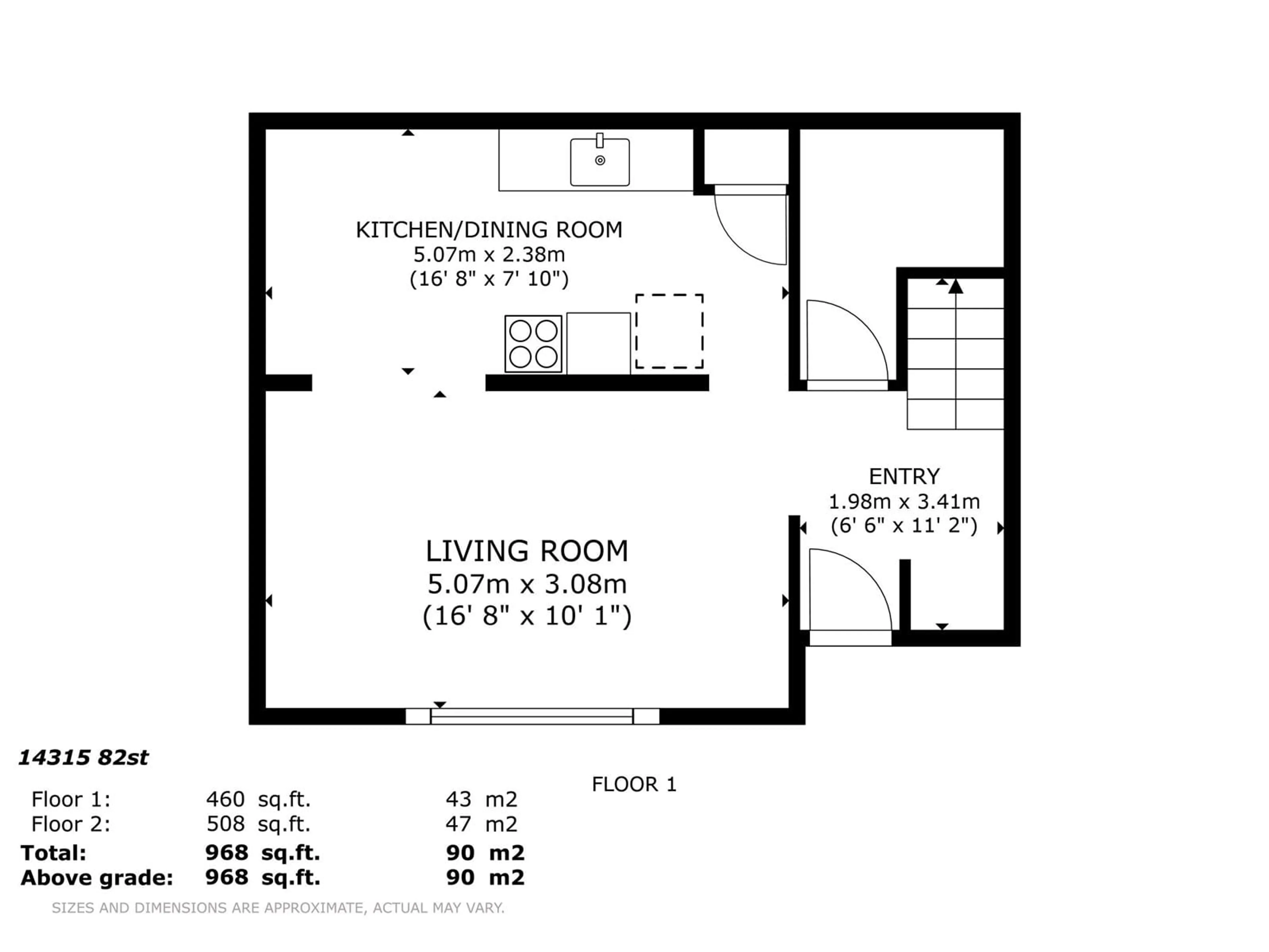 Floor plan for 16 14315 82 ST NW, Edmonton Alberta T5E2V7