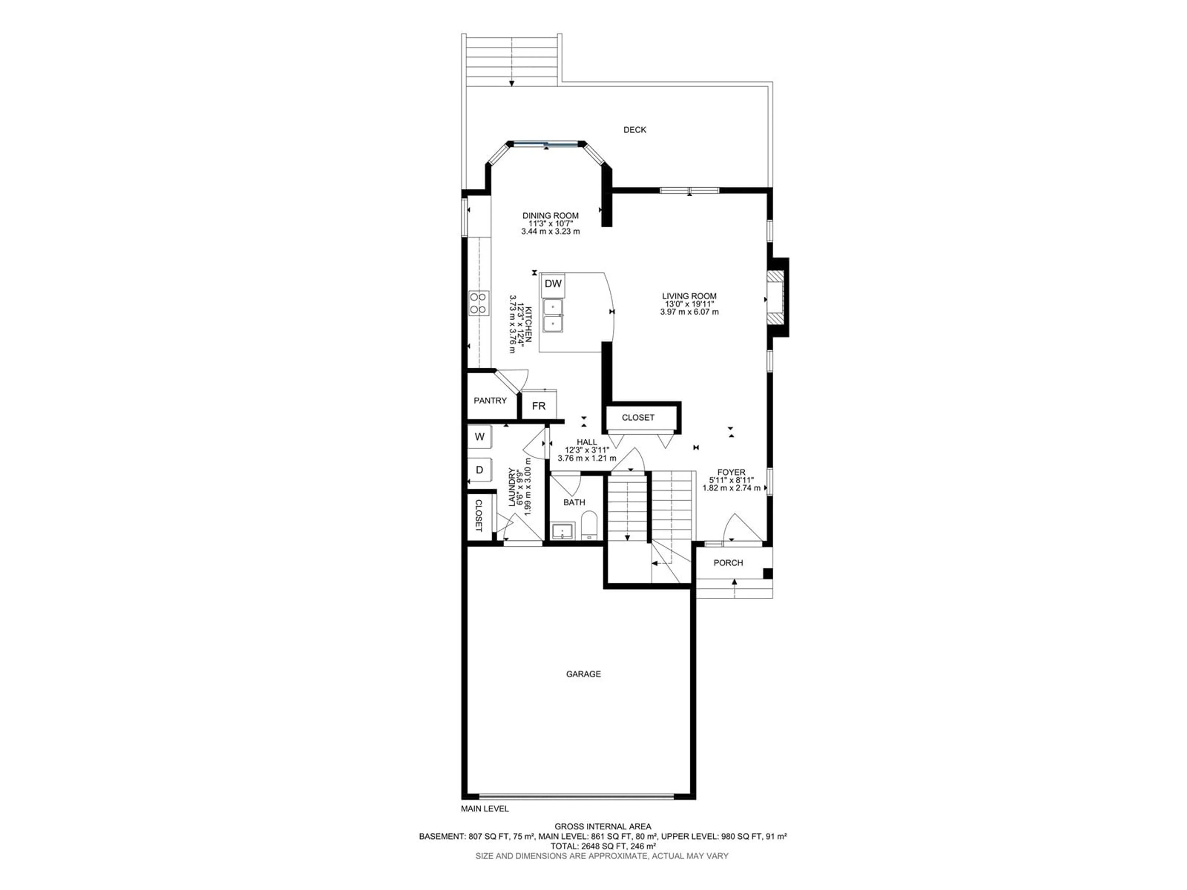 Floor plan for 8438 SLOANE CR, Edmonton Alberta T6R0L3