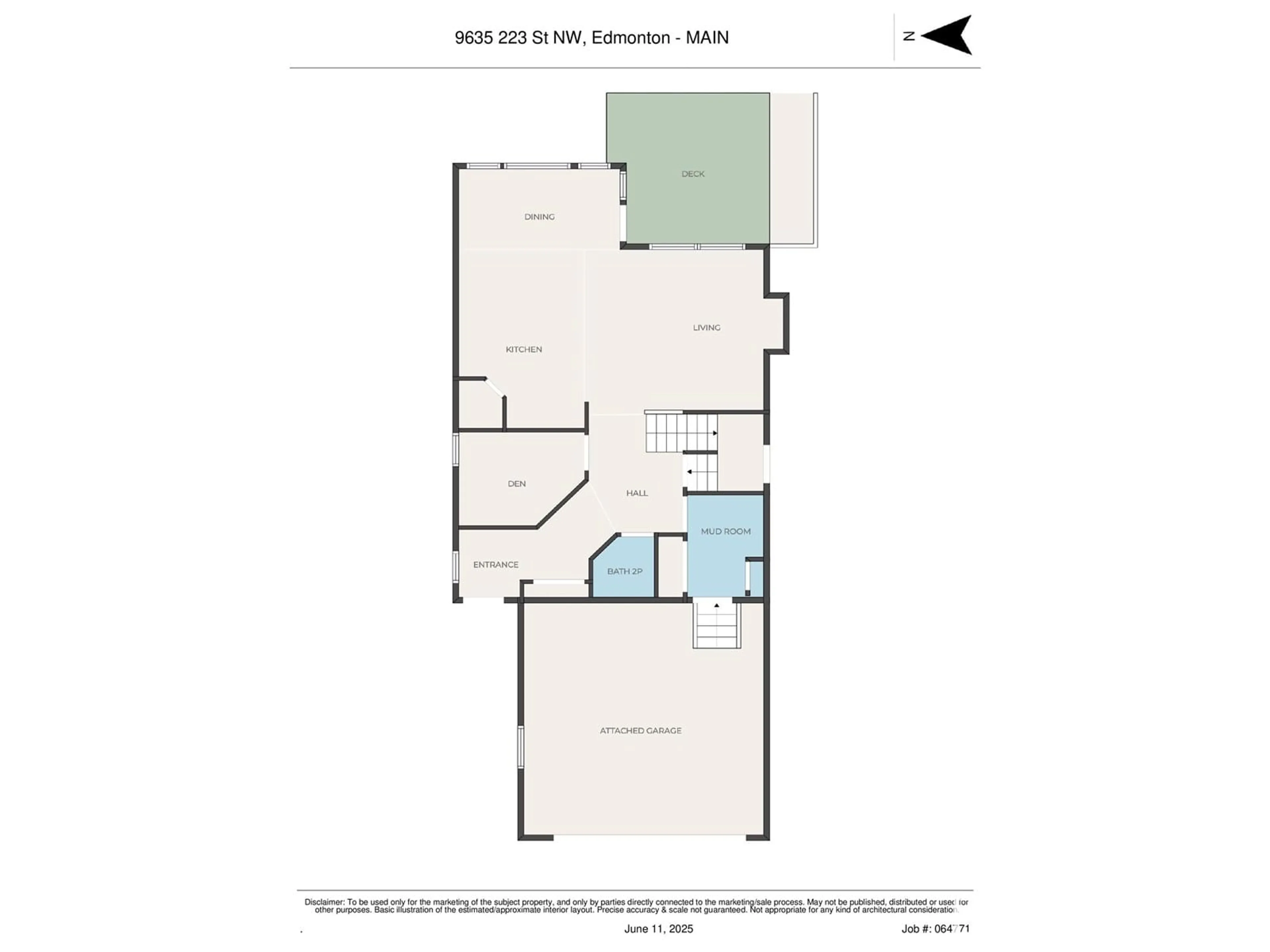 Floor plan for NW - 9635 223 ST, Edmonton Alberta T5T7B7