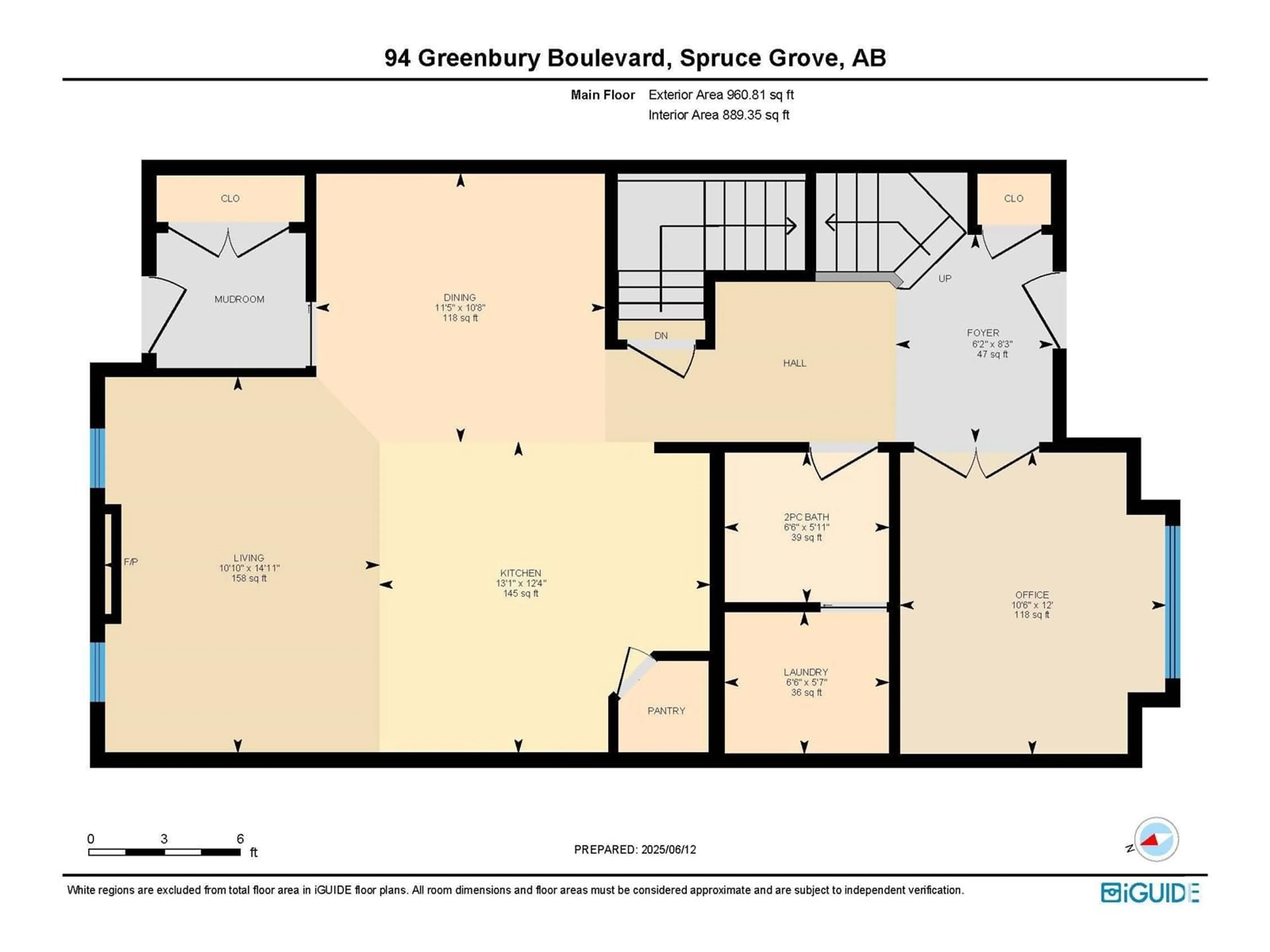 Floor plan for 94 GREENBURY BV, Spruce Grove Alberta T7X0M4