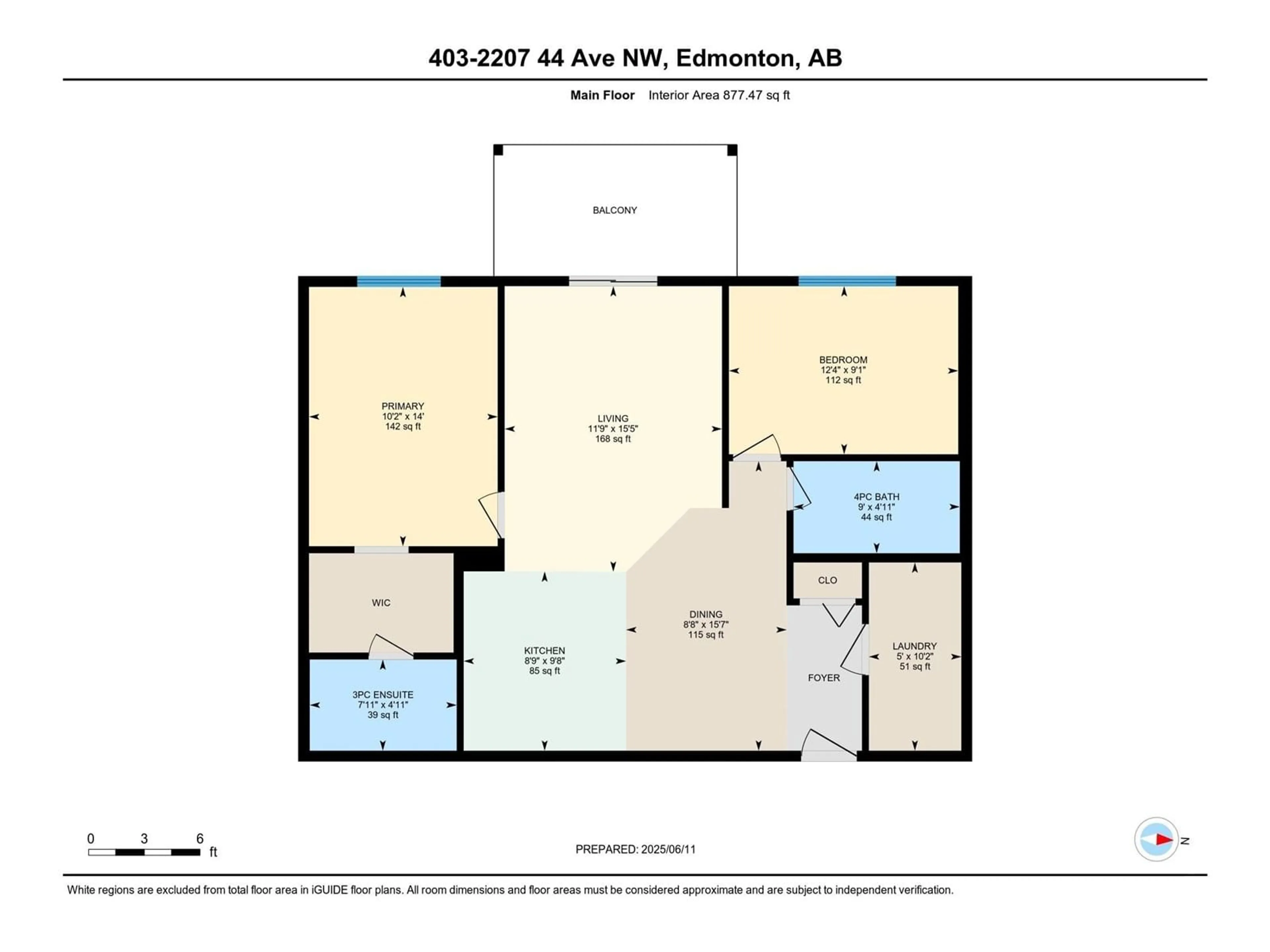 Floor plan for #403 - 2207 44 AV NW, Edmonton Alberta T6T0T2