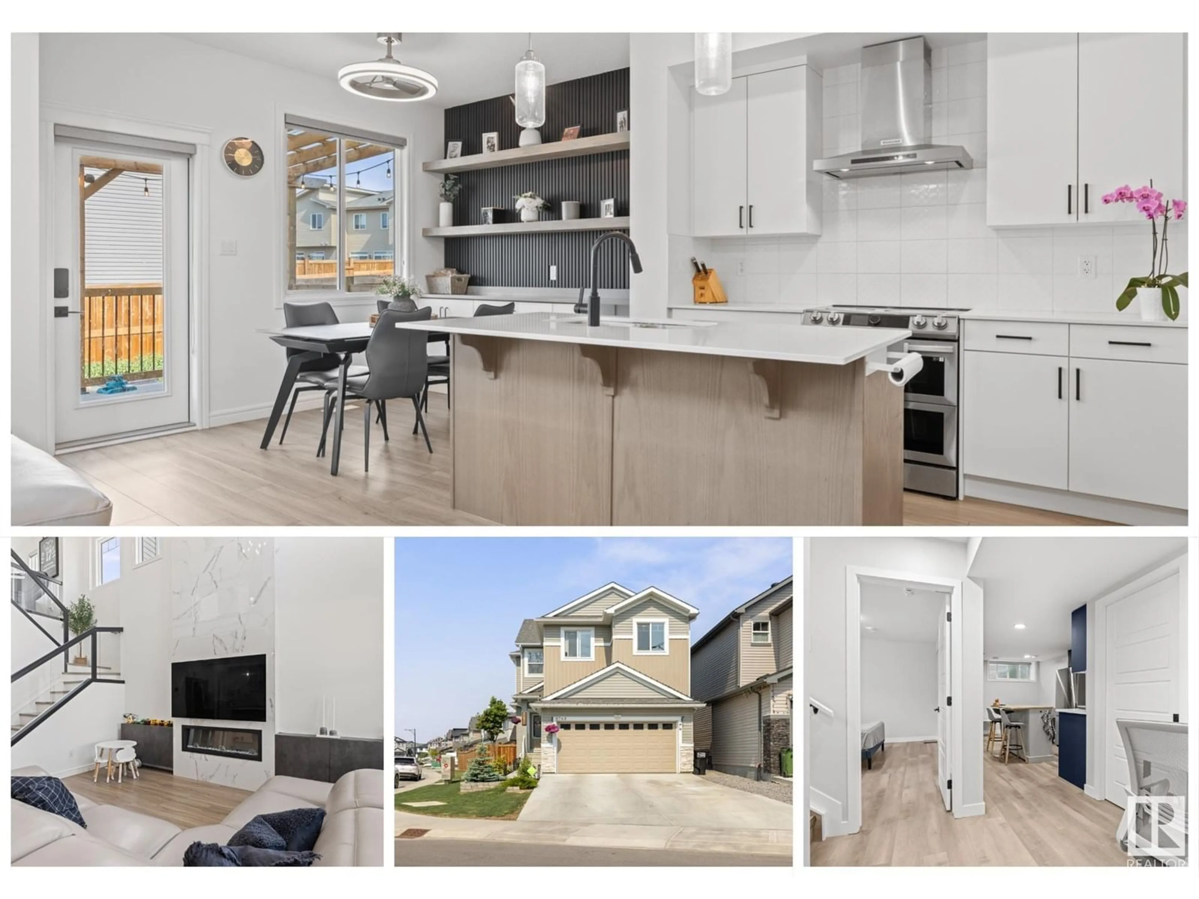Open concept kitchen, ceramic/tile floor for 8768 CARSON WY, Edmonton Alberta T6W4M3