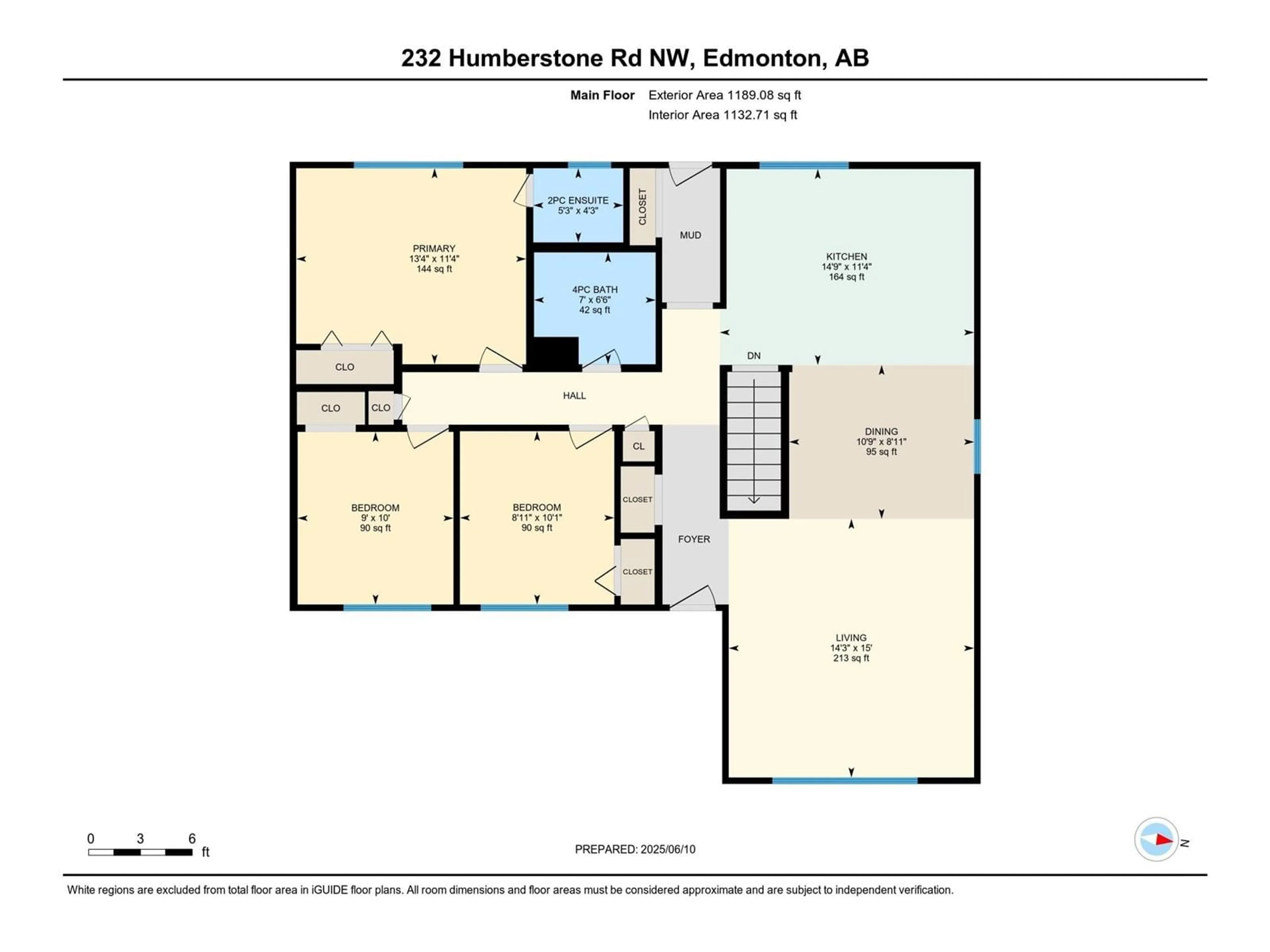 Floor plan for 232 HUMBERSTONE RD, Edmonton Alberta T5A4C6