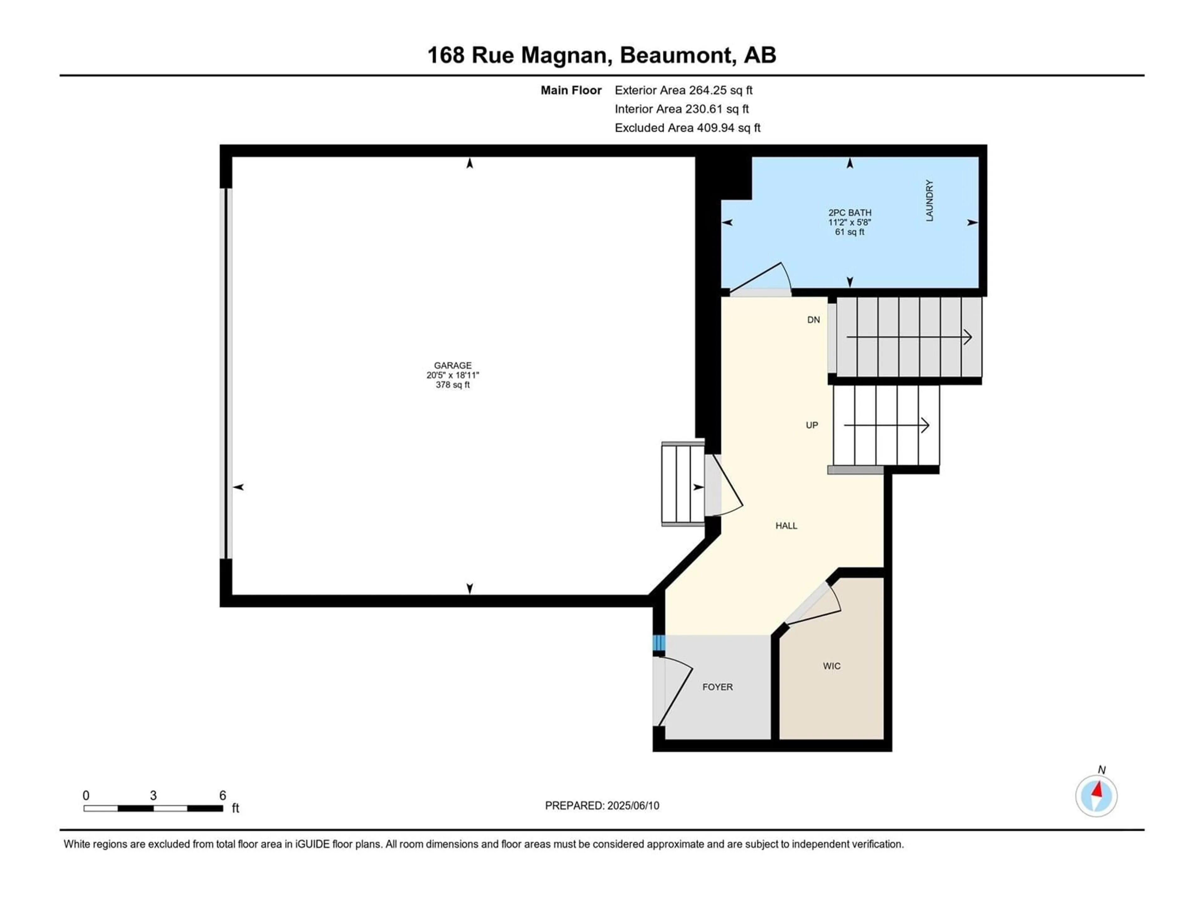 Floor plan for 168 RUE MAGNAN, Beaumont Alberta T4X0A6
