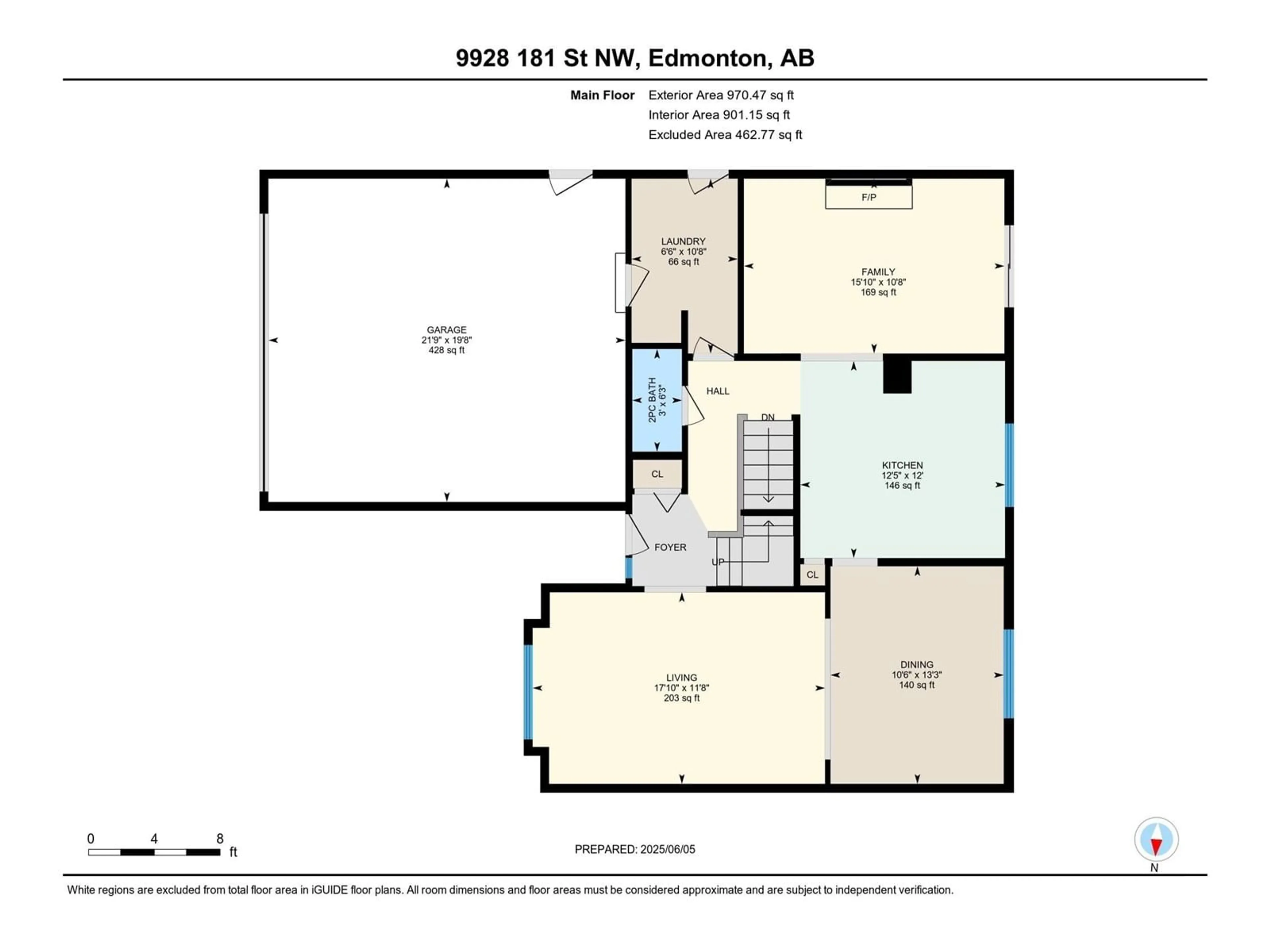Floor plan for NW - 9928 181 ST, Edmonton Alberta T5T3S1