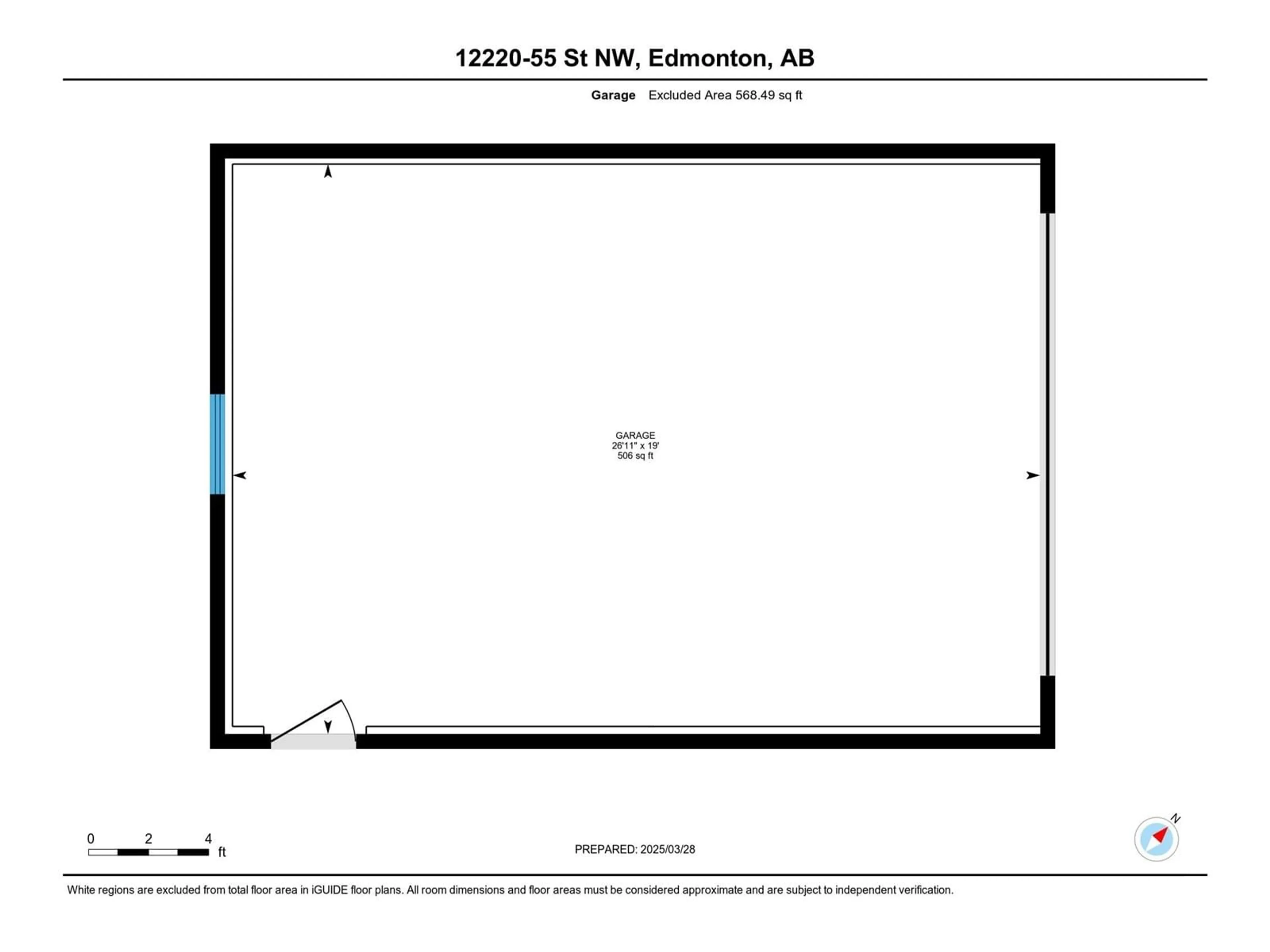 Floor plan for NW - 12220 55 ST, Edmonton Alberta T6B1W5