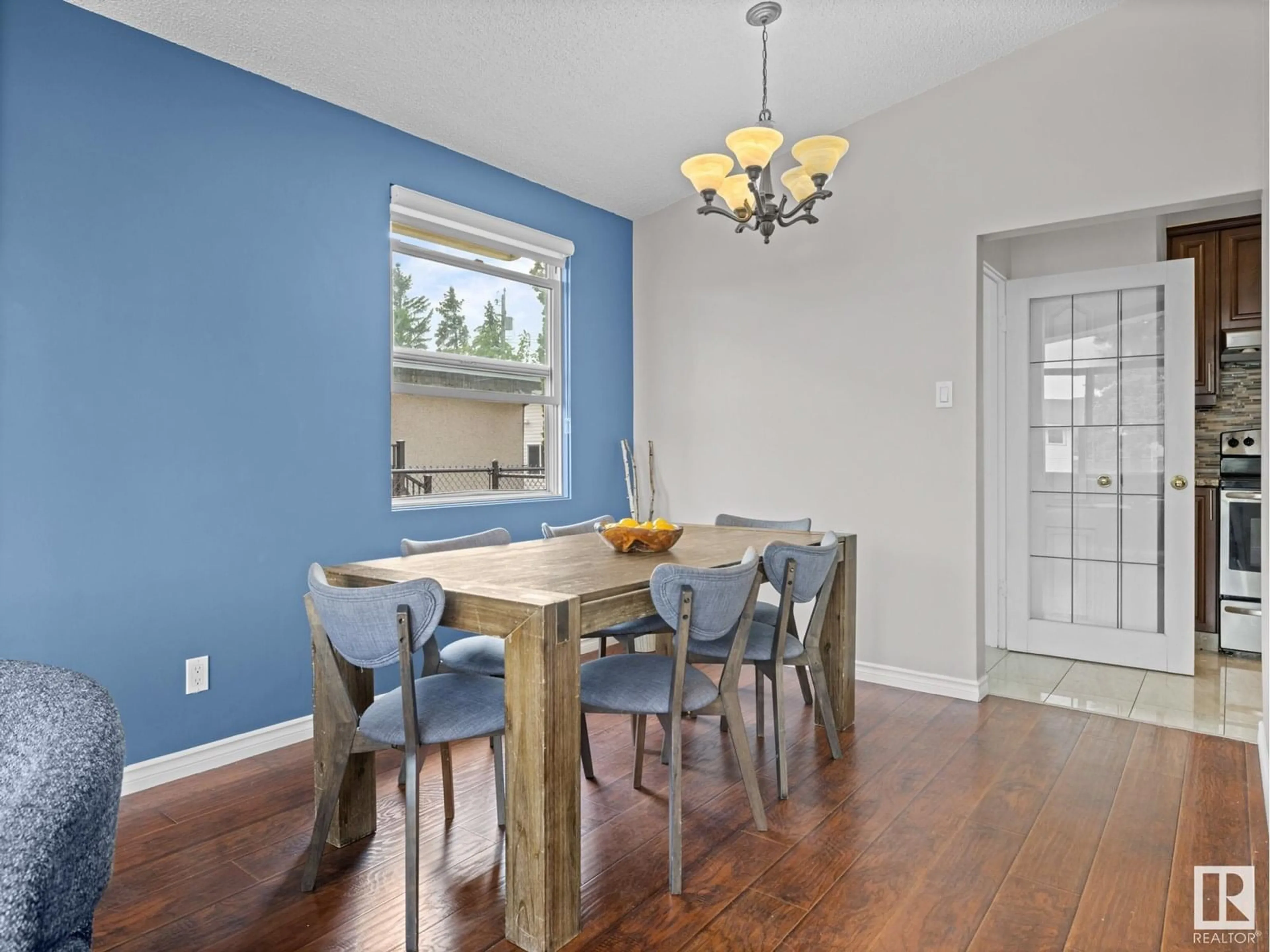 Dining room, wood/laminate floor for NW - 13528 85A ST, Edmonton Alberta T5E3A5