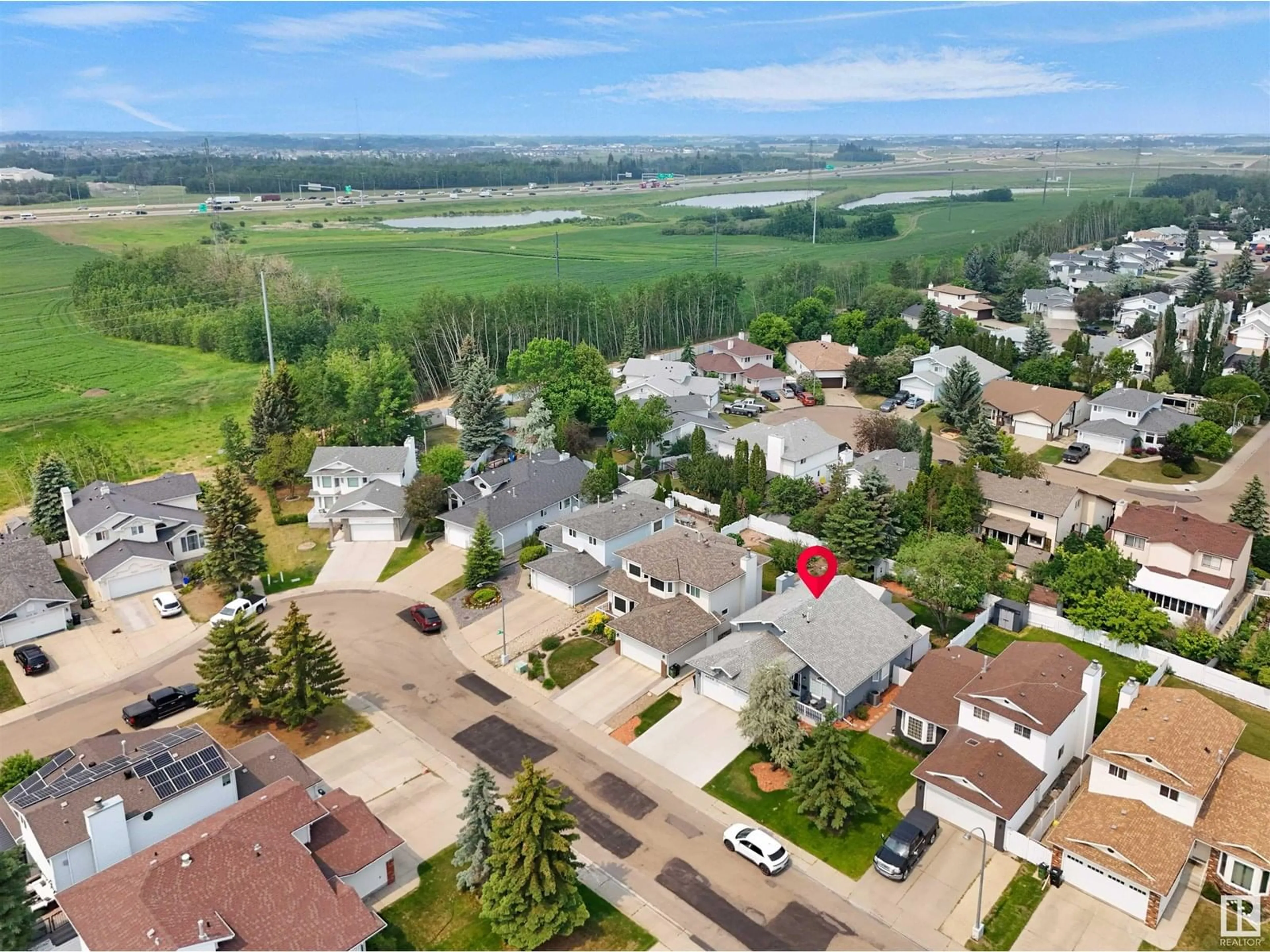 A pic from outside/outdoor area/front of a property/back of a property/a pic from drone, unknown for 18936 91 AV, Edmonton Alberta T5T5V9