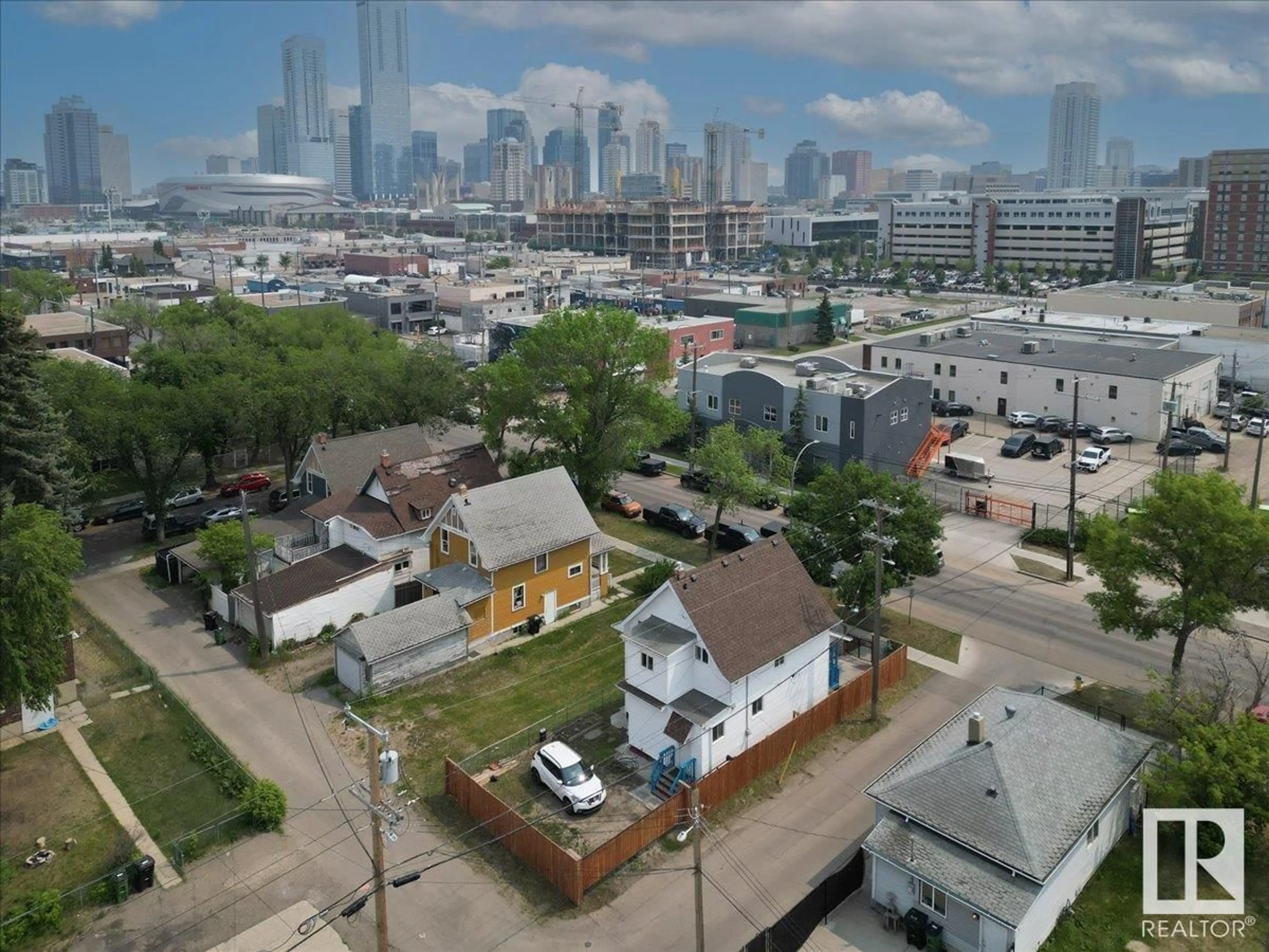A pic from outside/outdoor area/front of a property/back of a property/a pic from drone, city buildings view from balcony for 11010 106 AV, Edmonton Alberta T5H0R3