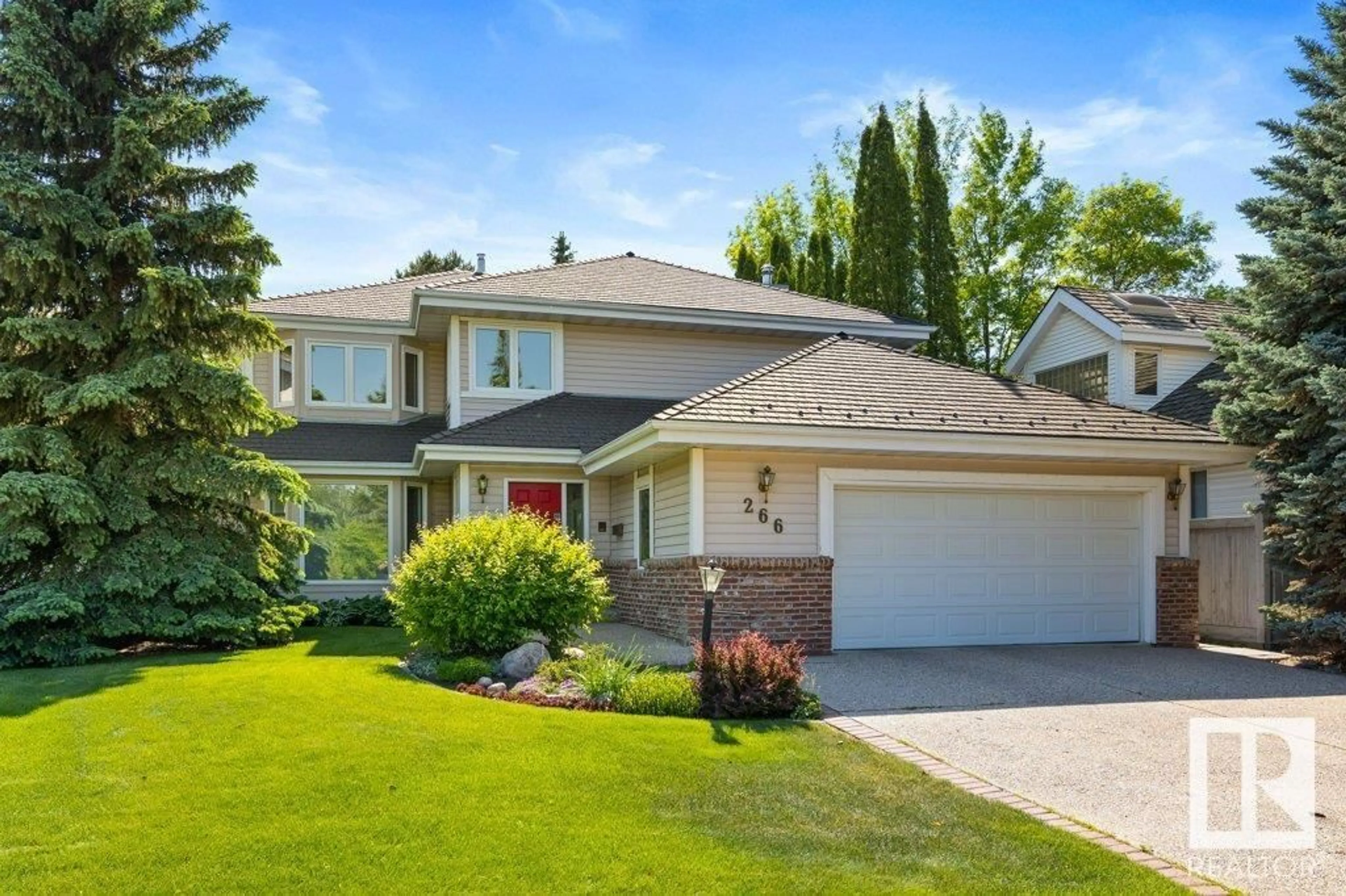 Home with vinyl exterior material, street for 266 OMAND DR, Edmonton Alberta T6R1K8