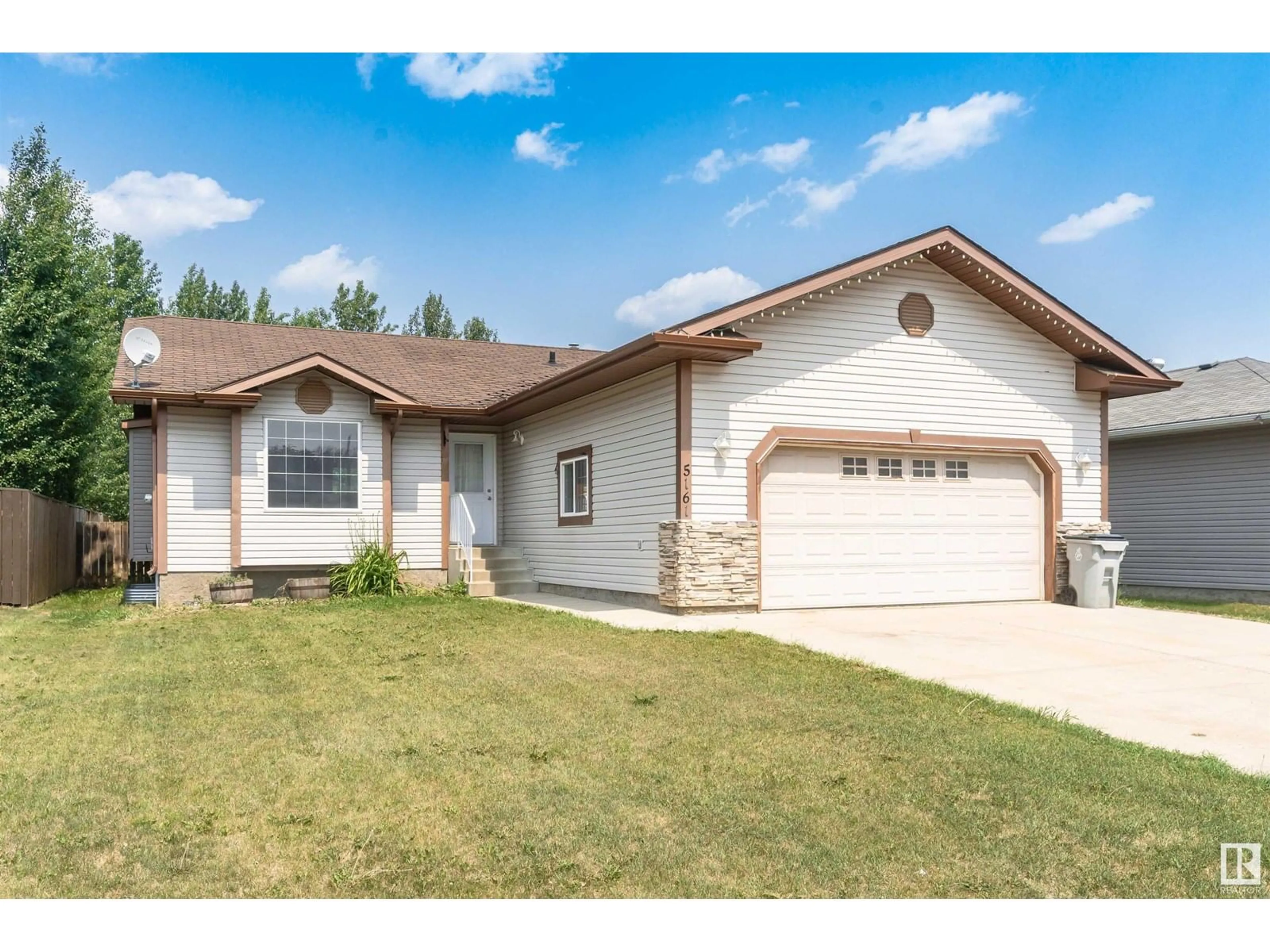 Home with vinyl exterior material, street for 5161 54 AV, Redwater Alberta T0A2W0