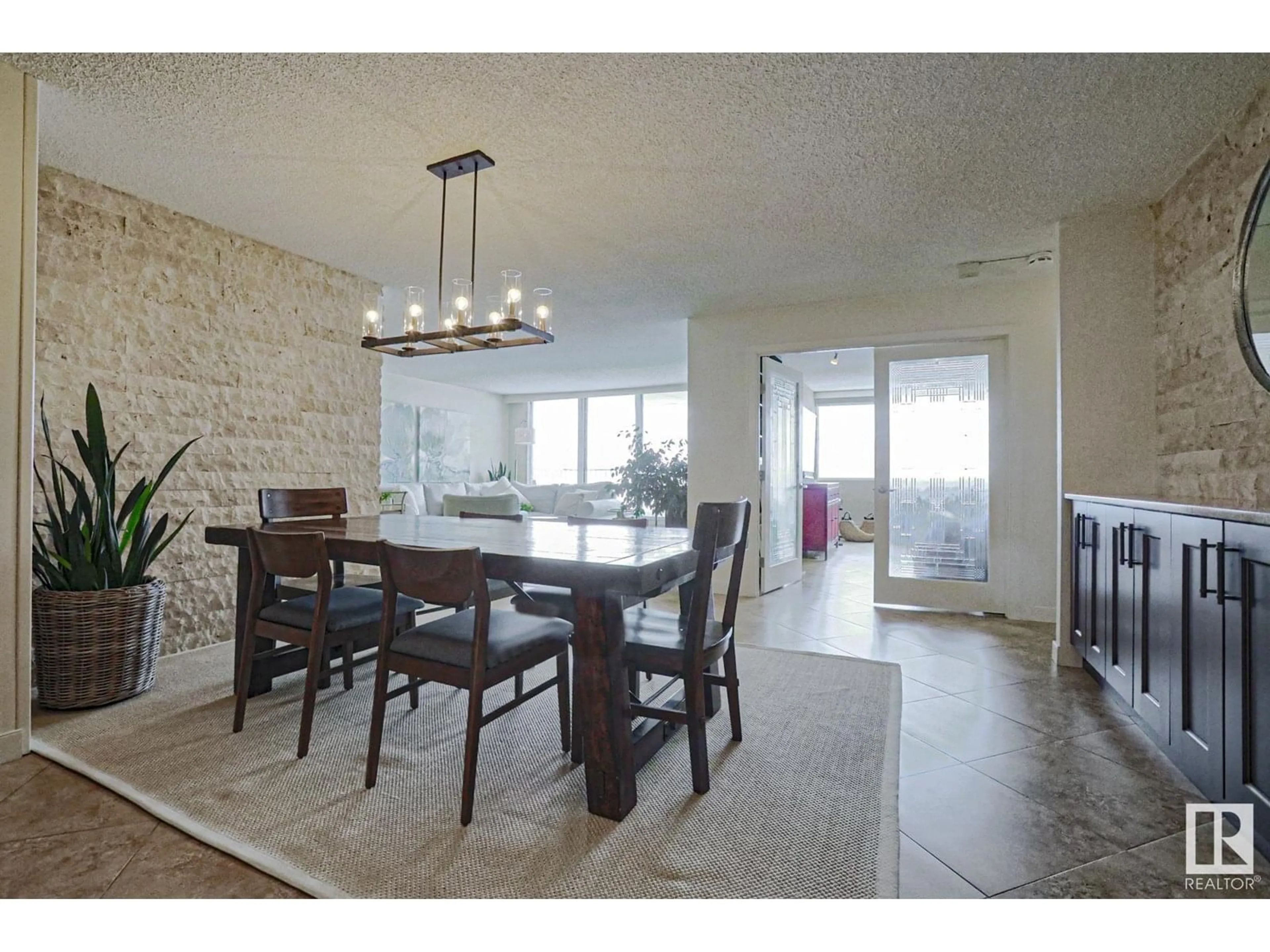 Dining room, ceramic/tile floor for #702 - 9923 103 ST NW, Edmonton Alberta T5K2J3