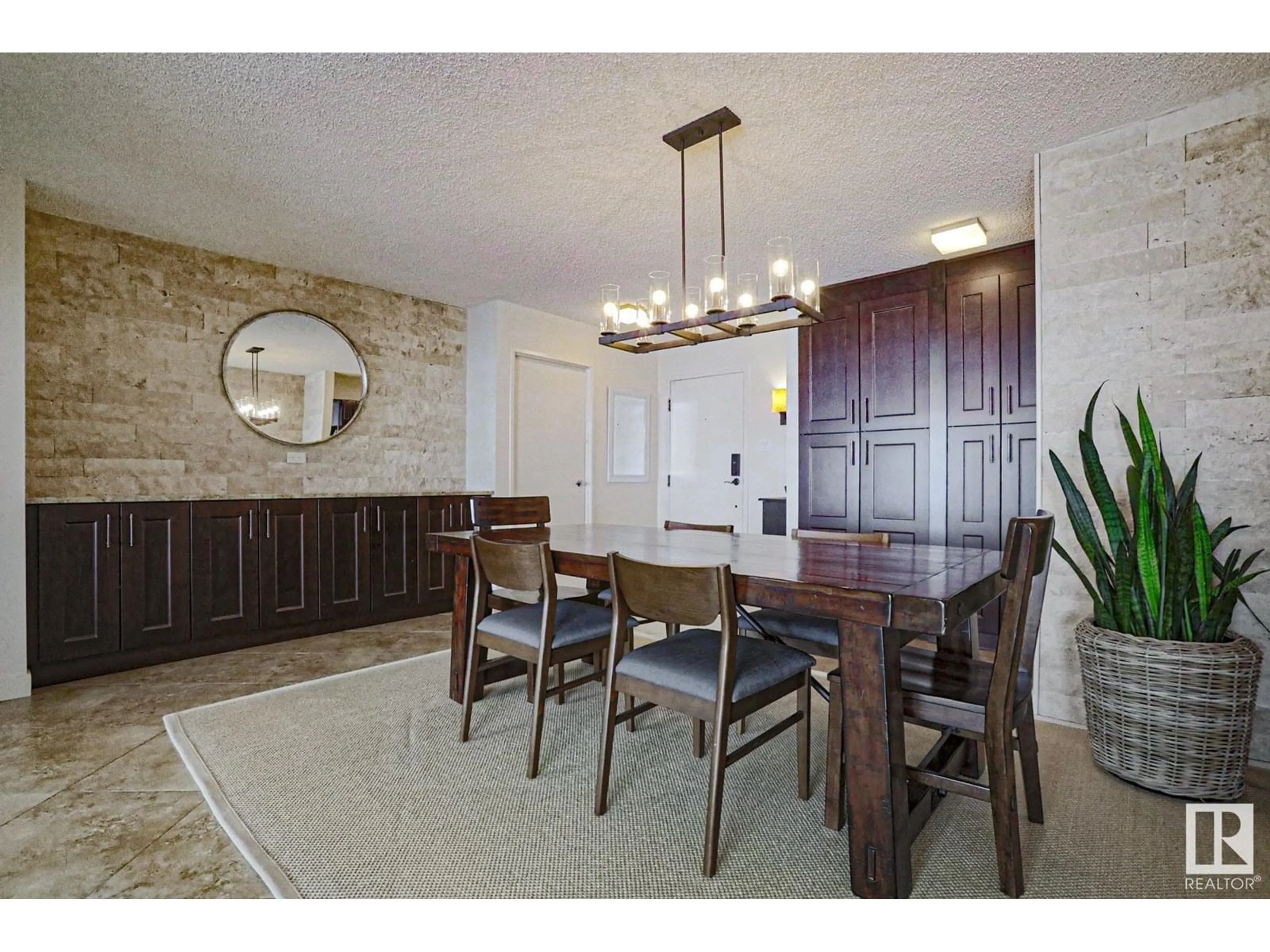 Dining room, ceramic/tile floor for #702 - 9923 103 ST NW, Edmonton Alberta T5K2J3