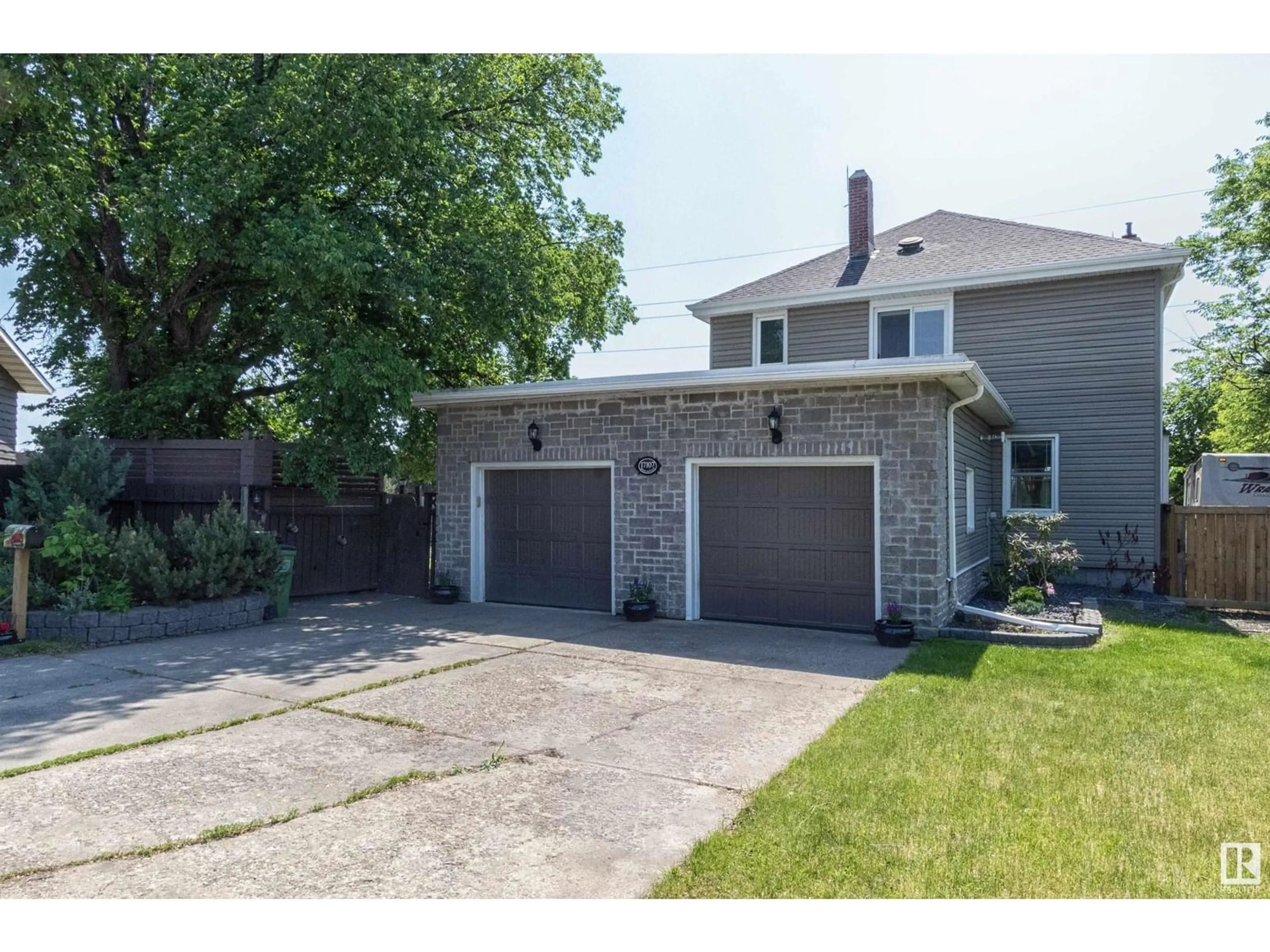 Home with brick exterior material, street for 17107 80 AV, Edmonton Alberta T5T0B3